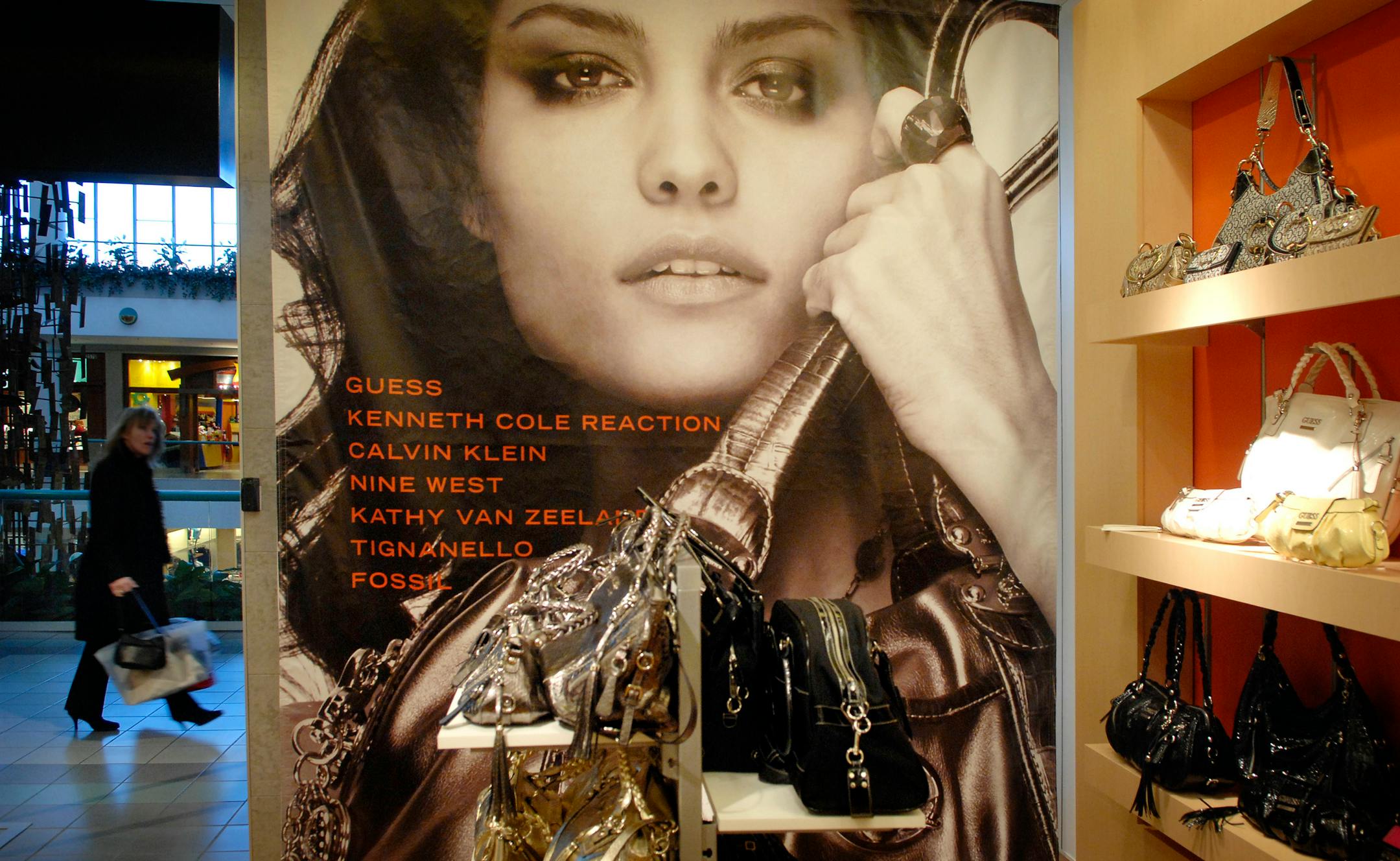 The new Wilsons concept store, Studio, in Southdale Mall in Edina. The stores emphasize brand names such as Guess, Calvin Klein and Kenneth Cole, and accessories like handbags and wallets.