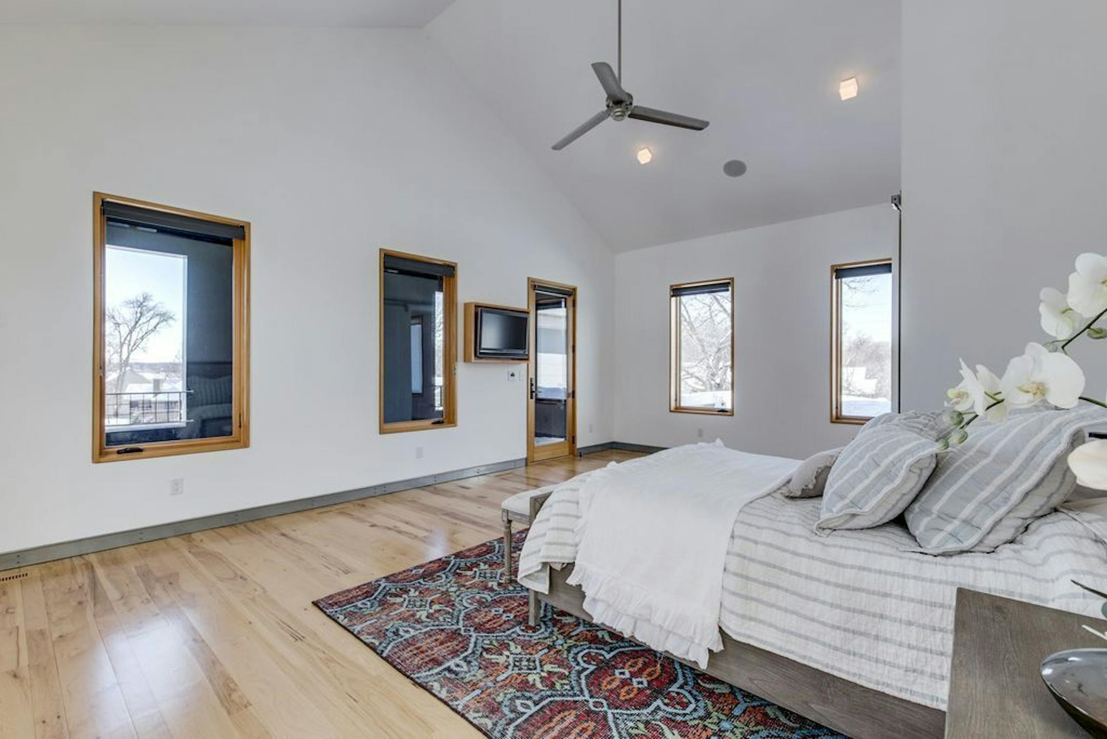 Each bedroom has a private deck.