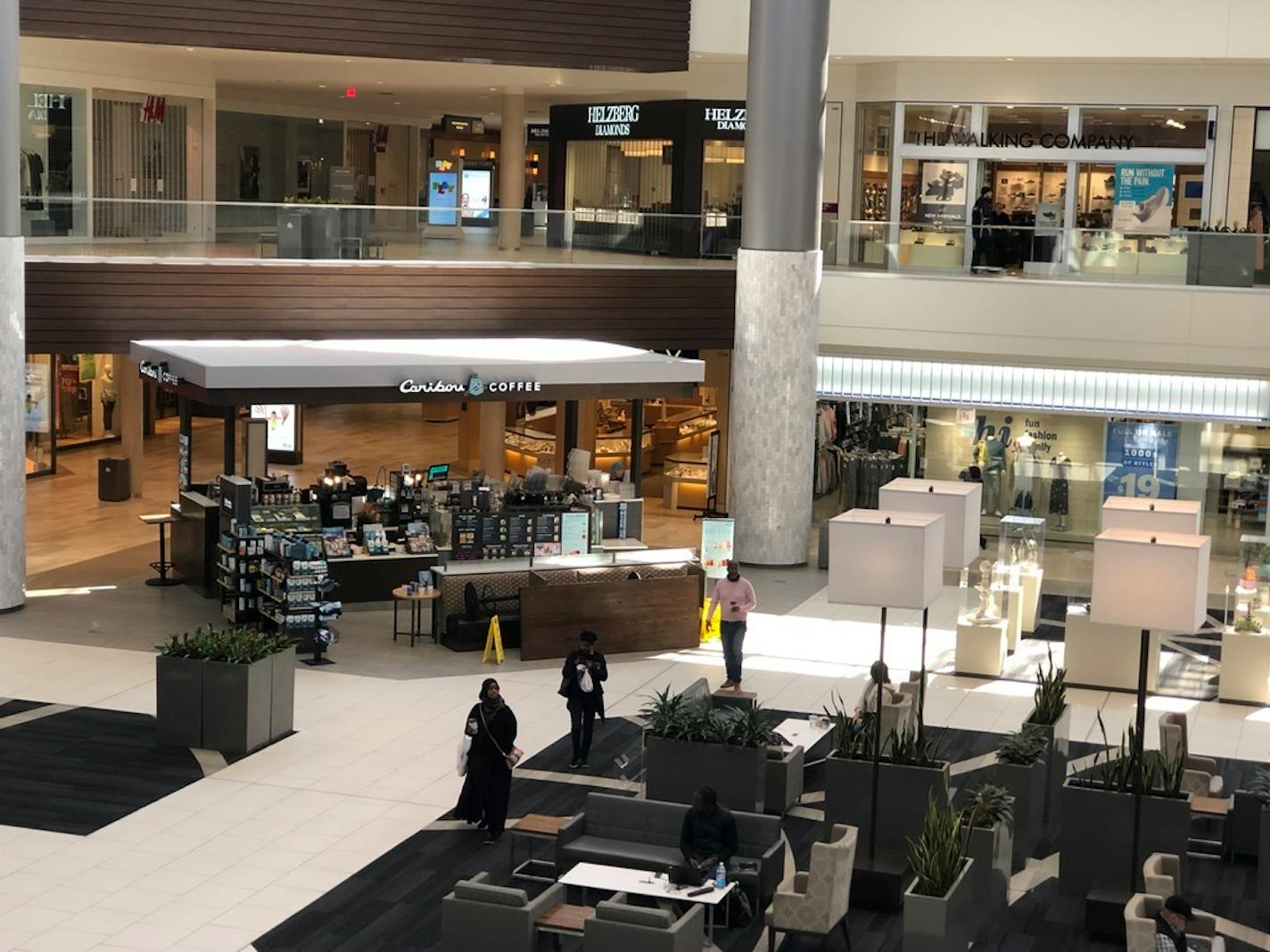 More people were at the Caribou Coffee than in nearby shops at Ridgedale Friday.