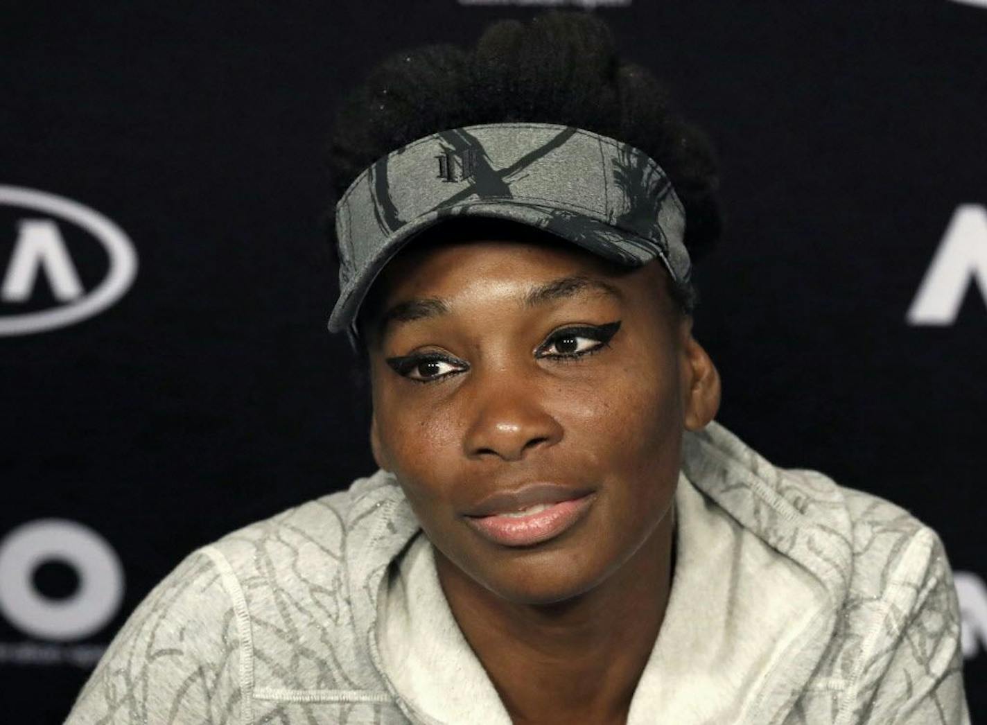 In this Jan. 28, 2017, file photo, Venus Williams answers questions at a press conference following her loss to sister Serena in the women's singles final at the Australian Open tennis championships in Melbourne, Australia.