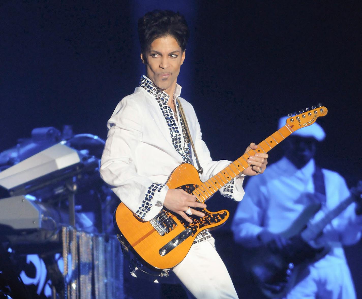 FILE ó Prince performs at the Coachella Valley Music and Arts Festival in Indio, Calif., April 27, 2008. Prince Rogers Nelson, the singularly flamboyant and prolific songwriter and performer whose decades of music ó 39 albums in all ó transcended and remade genres from funk and rock to R&B, died at Paisley Park, his recording studio and estate outside Minneapolis. He was 57.