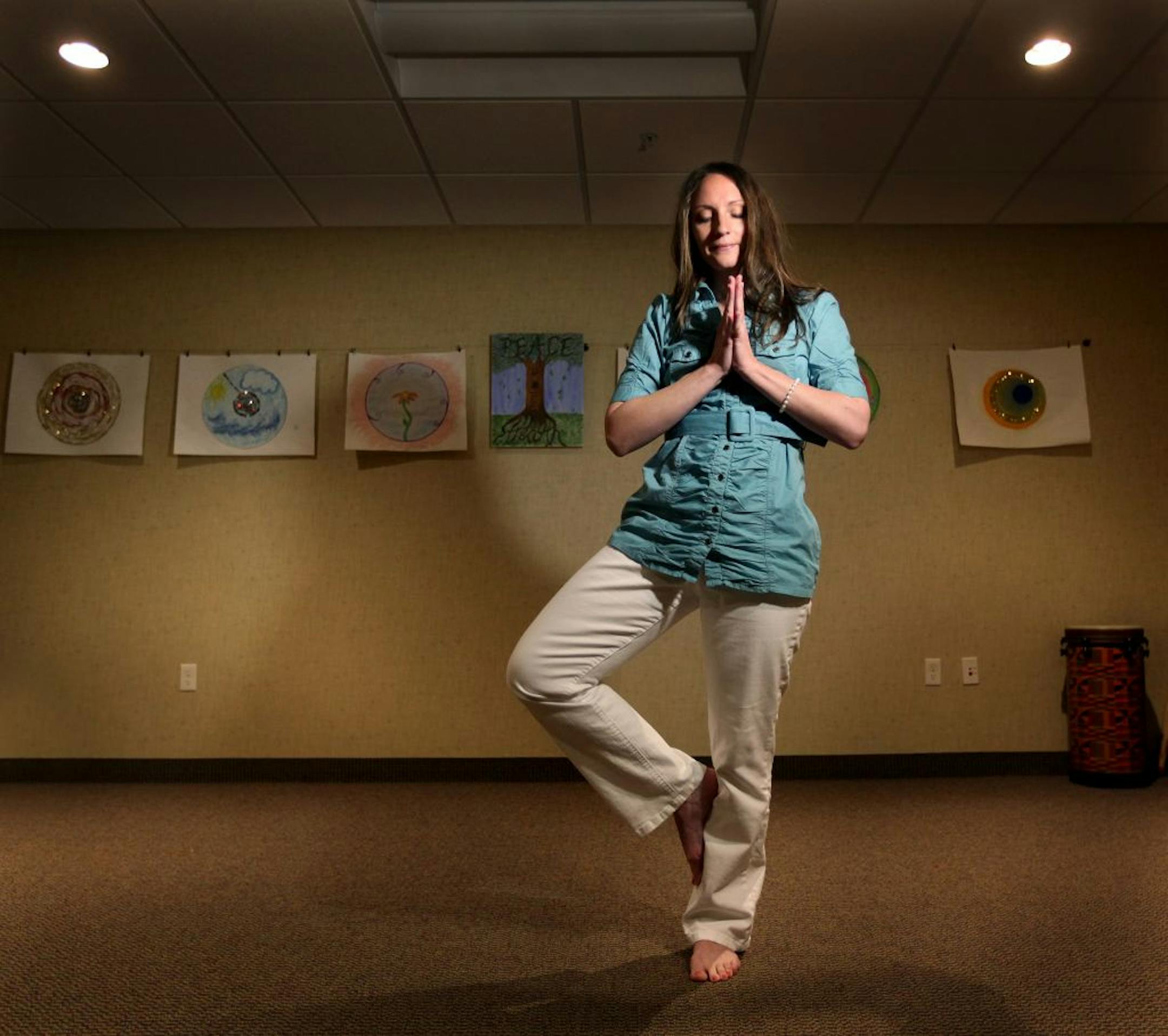 Yoga instructor, Lisa Diers works for The Emily Program and loves her job. The Emily Program is nominated as one of the best places to work.