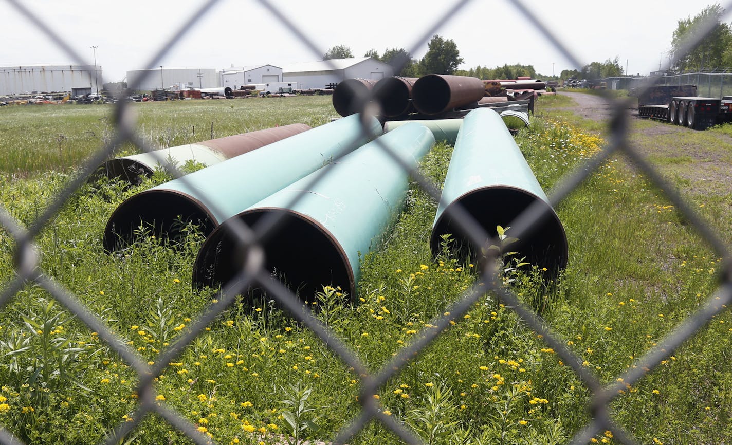 The MPCA has released a draft permit that would allow Enbridge to build a new pipeline across northern Minnesota. (AP Photo/Jim Mone)