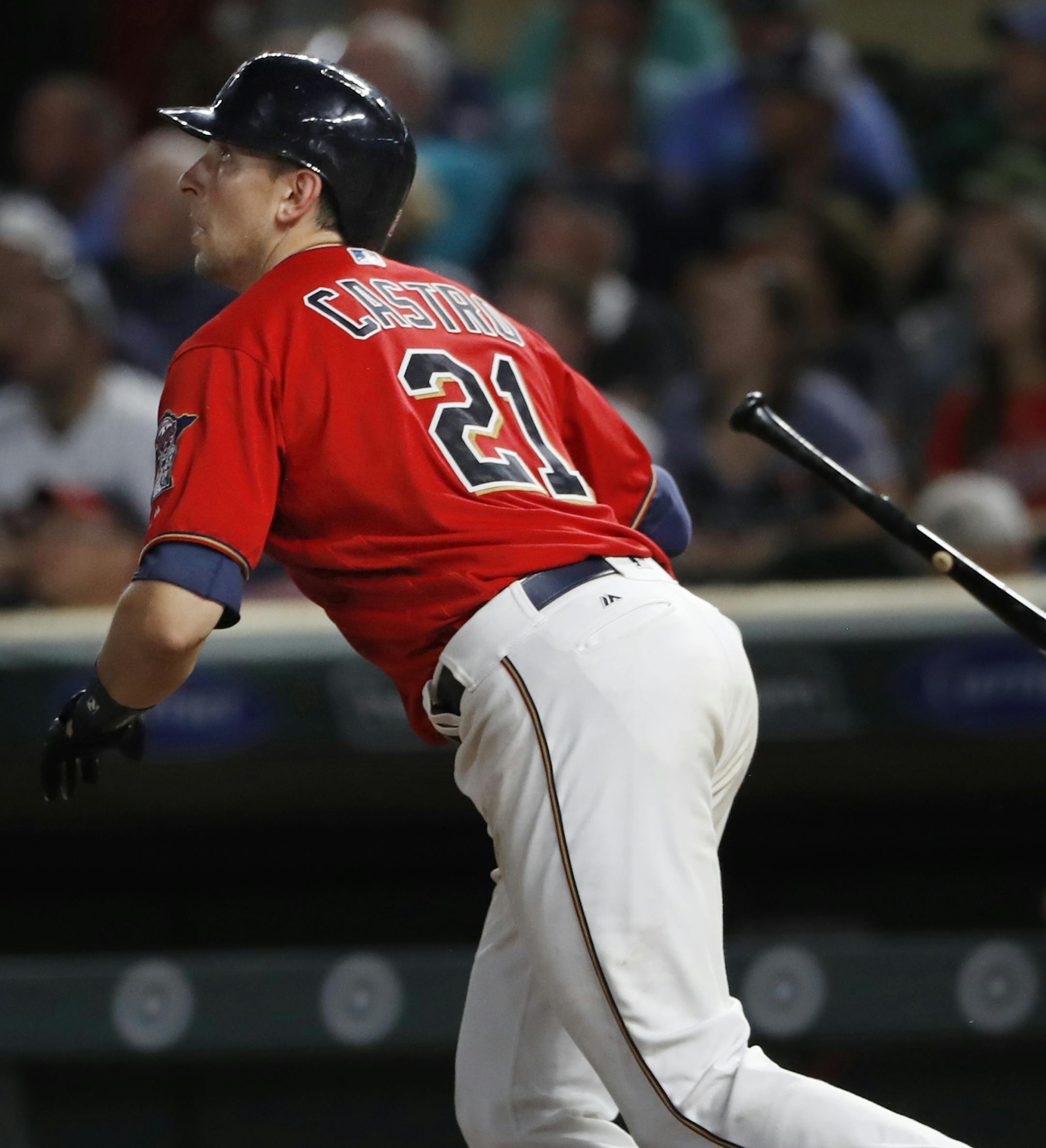 Jason Castro(21) homered in the fifth inning. ]Twins face the Padres at Target Field on 9/12/17. Richard Tsong-Taatarii ï richard.tsong-taatarii@startribune.com
