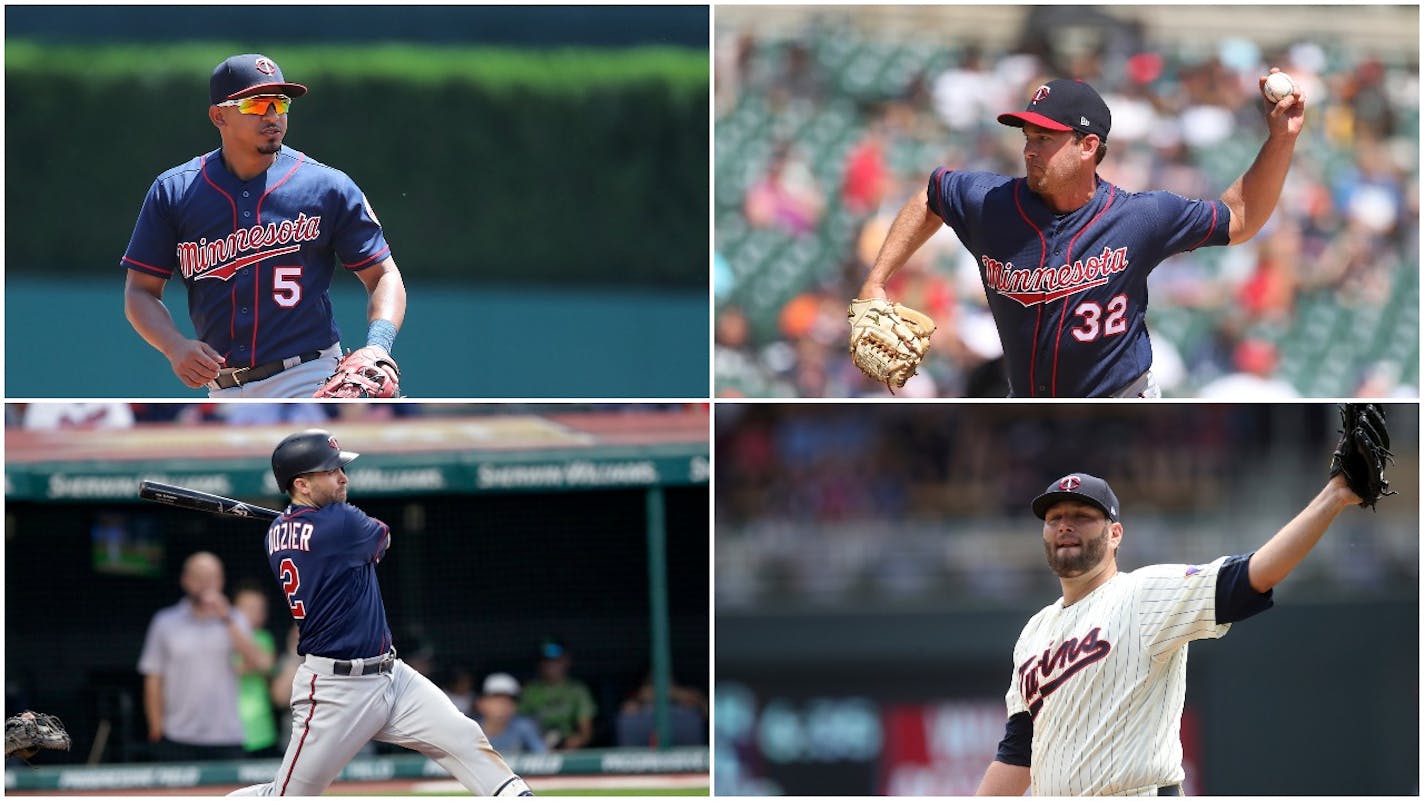 (Clockwise) Former Twins Zach Duke, Lance Lynn, Brian Dozier and Eduardo Escobar