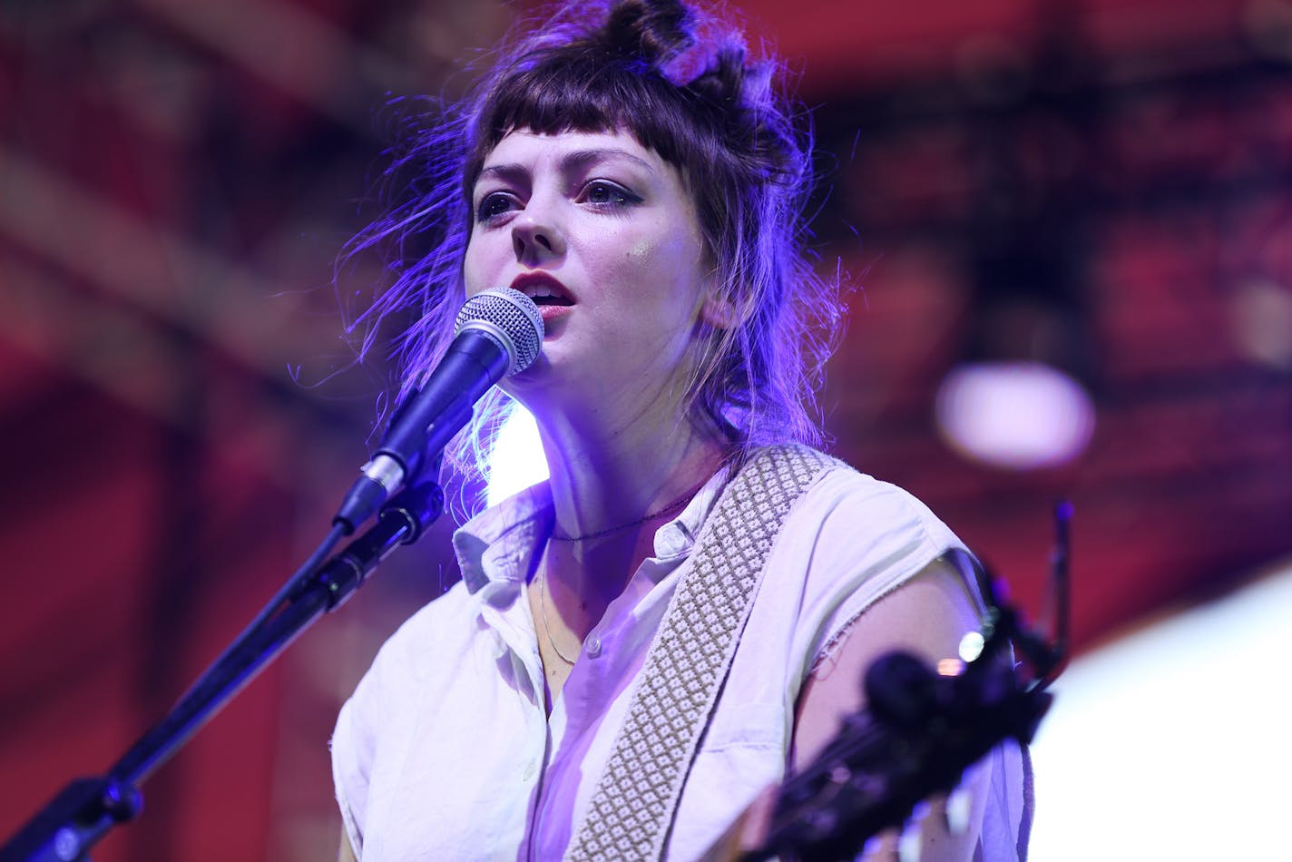 Angel Olsen performs at the 2015 Coachella Music and Arts Festival on Sunday, April 12, 2015, in Indio, Calif. (Photo by Rich Fury/Invision/AP) ORG XMIT: INVW