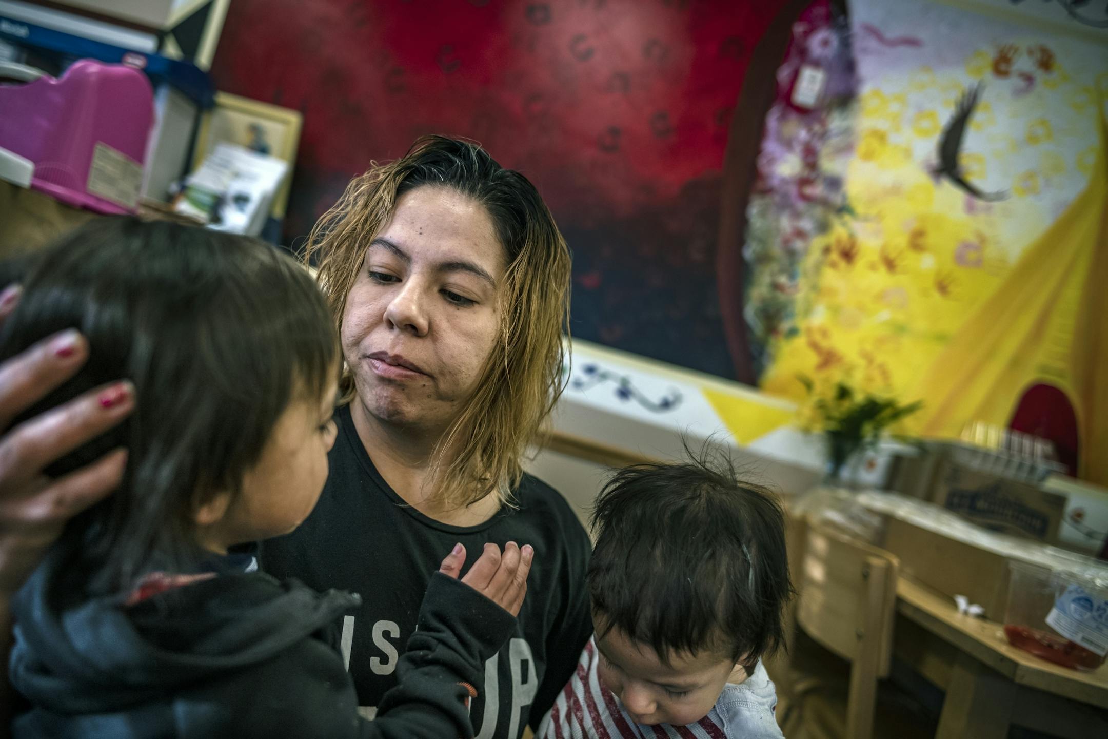 Ashley Cooper, 32, is not intimidated by refugees possibly moving to Beltrami County. She is staying at the Village of Hope temporarily with her partner and children until she can get back on her feet.