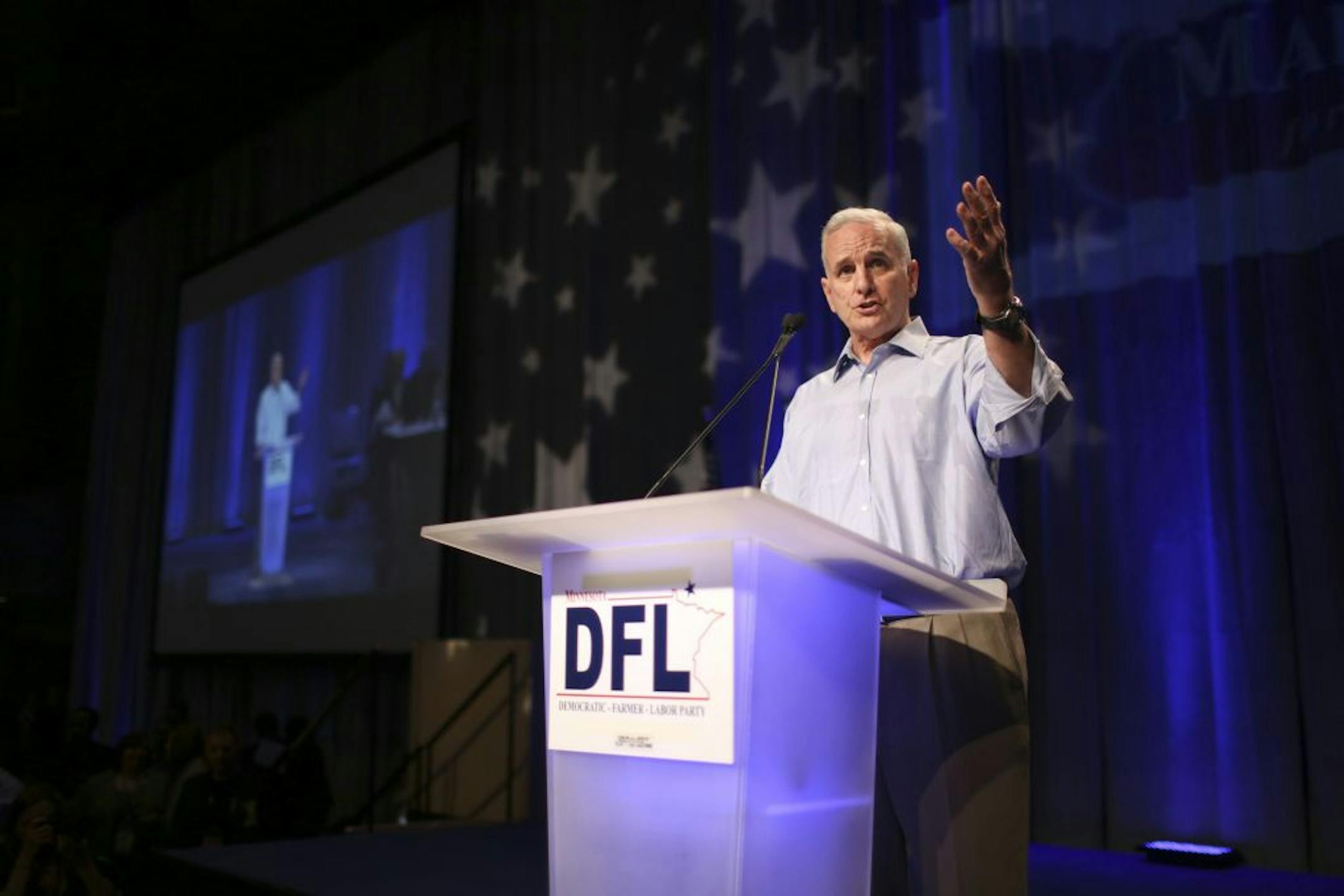 The 2012 Minnesota DFL State Convention is taking place Saturday, June 2, 2012 at the Mayo Civic Auditorium in Rochester, Minn. Minnesota Gov. Mark Dayton addressed the convention delegates Saturday morning.