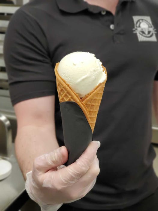 Sweet cream cone from Grand Ole Creamery, one of the vendors in the Potluck food hall at Rosedale Center