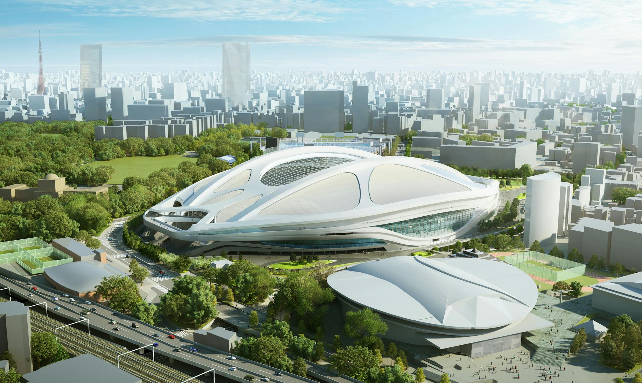 This artist's rendering released by Japan Sport Council in July 2015 shows the image of the Olympic stadium planned for the 2020 Tokyo Games. The Olympic stadium will be redone because of spiraling costs, Japan Prime Minister Shinzo Abe said on Friday, July 17, 2015 in a major reversal.