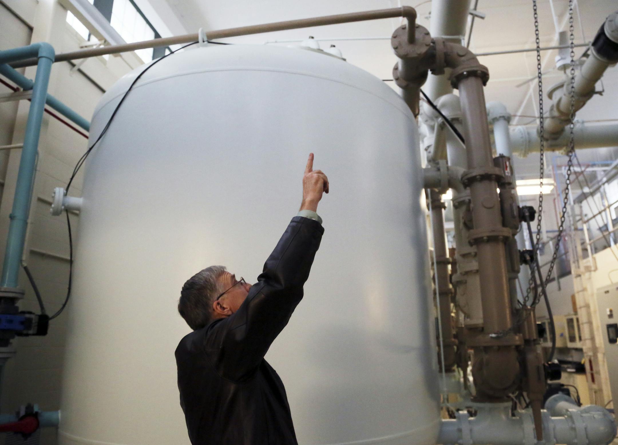 The City of Hastings treatment plant treats for nitrates and are the only municipality in Dakota County doing nitrate removal. Here,Tom Montgomery, the City of Hastings public works director, at the City of Hastings Water Treatment plant Thursday, Nov. 14, 2013.](DAVID JOLES/STARTRIBUNE) djoles@startribune.com State agriculture officials want to test 70,000 private wells throughout Minnesota's most agriculturally intensive regions as a part of an ambitious and controversial plan to measure and f