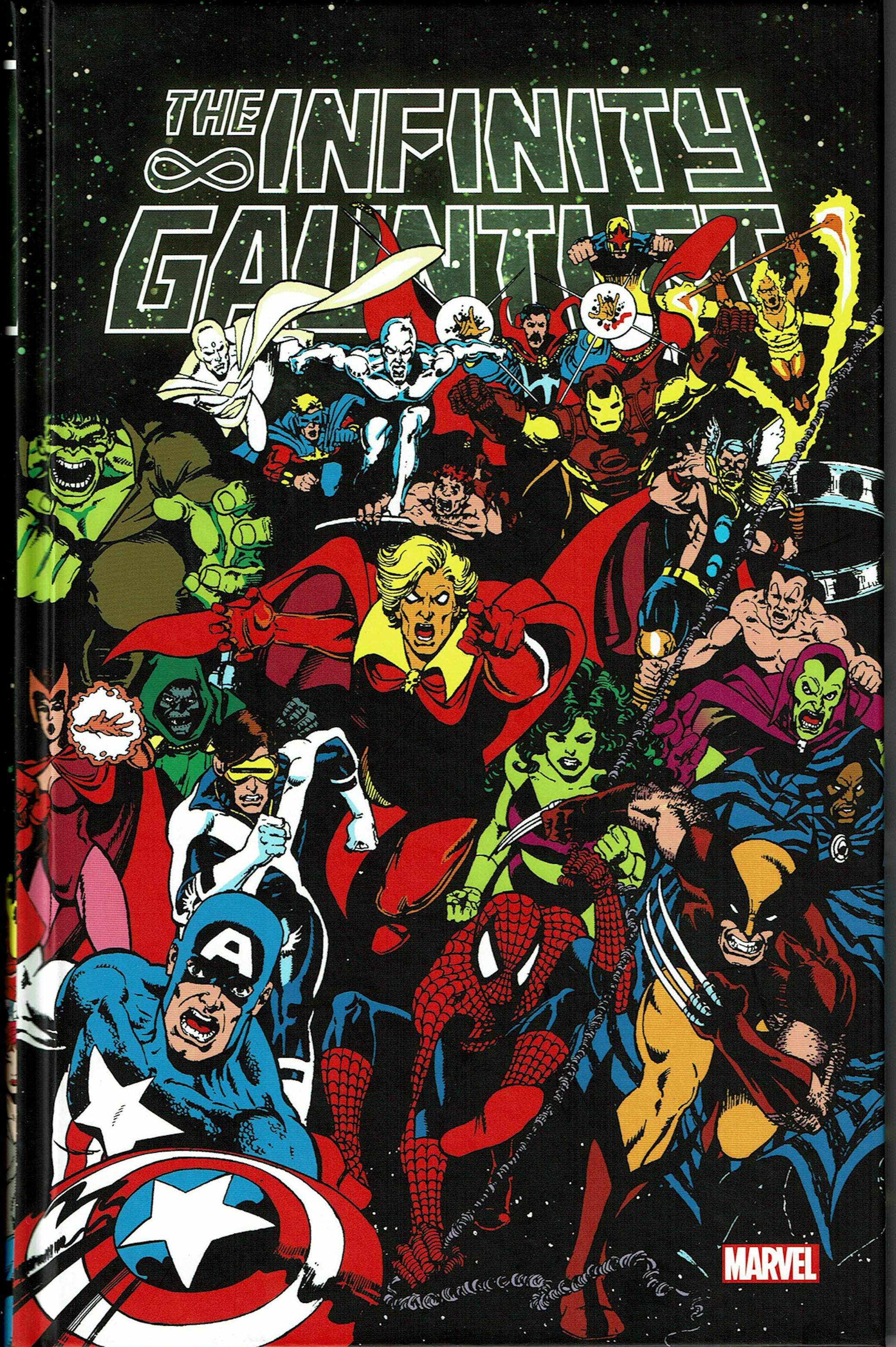 "Infinity Gauntlet," the Thanos story on which the movies "Infinity War" and "Endgame" are based, is available in many formats, including this hardcover. Cover art by George Perez and Ron Lim. (Marvel Entertainment Inc./TNS) ORG XMIT: 1304567