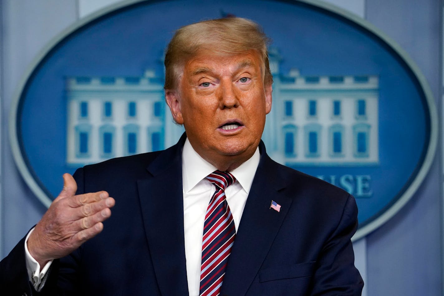 President Donald Trump speaks at the White House, Thursday, Nov. 5, 2020, in Washington. (AP Photo/Evan Vucci)