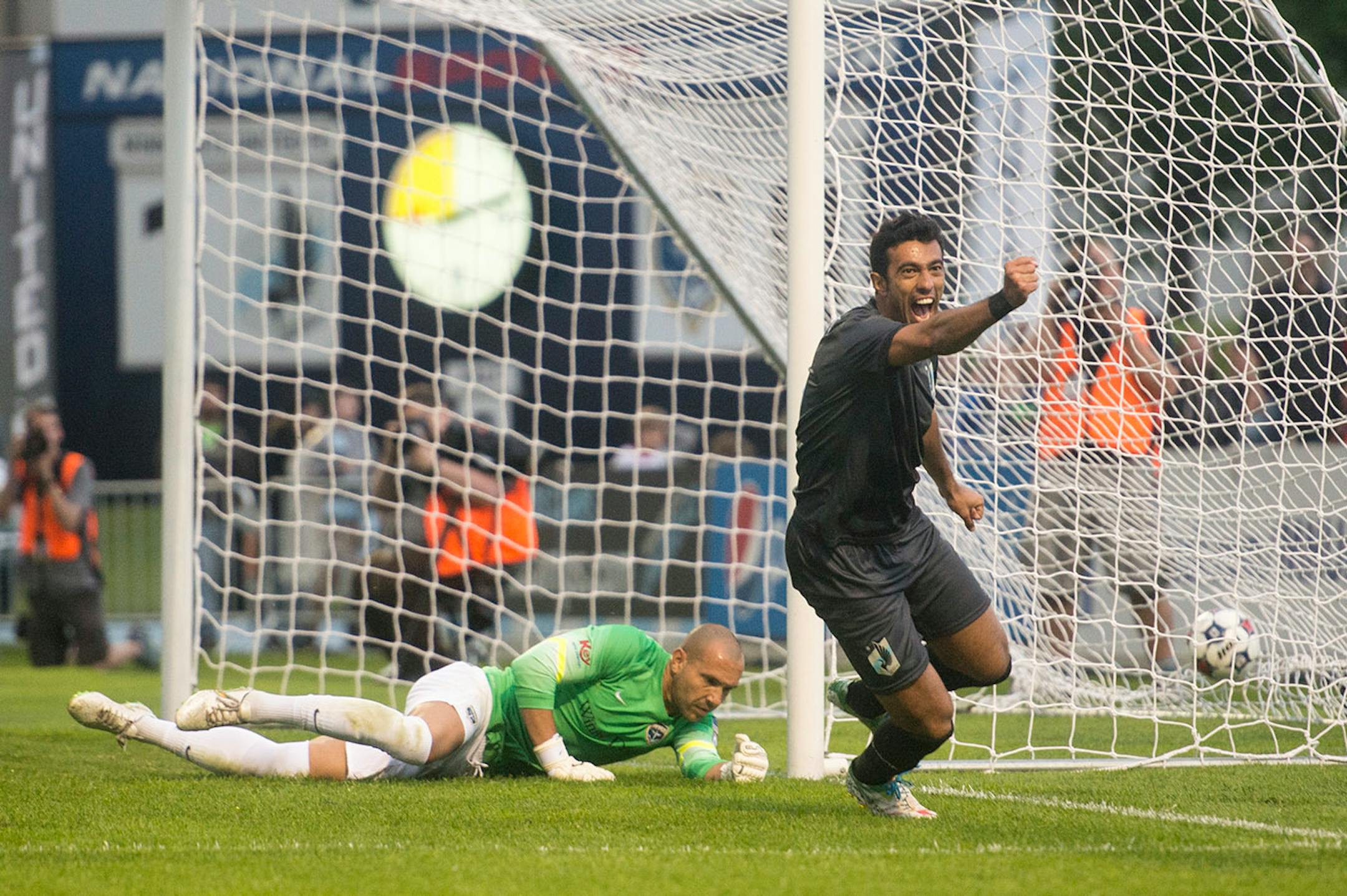 Minnesota United FC's Tiago Calvano celebrated a goal Saturday.