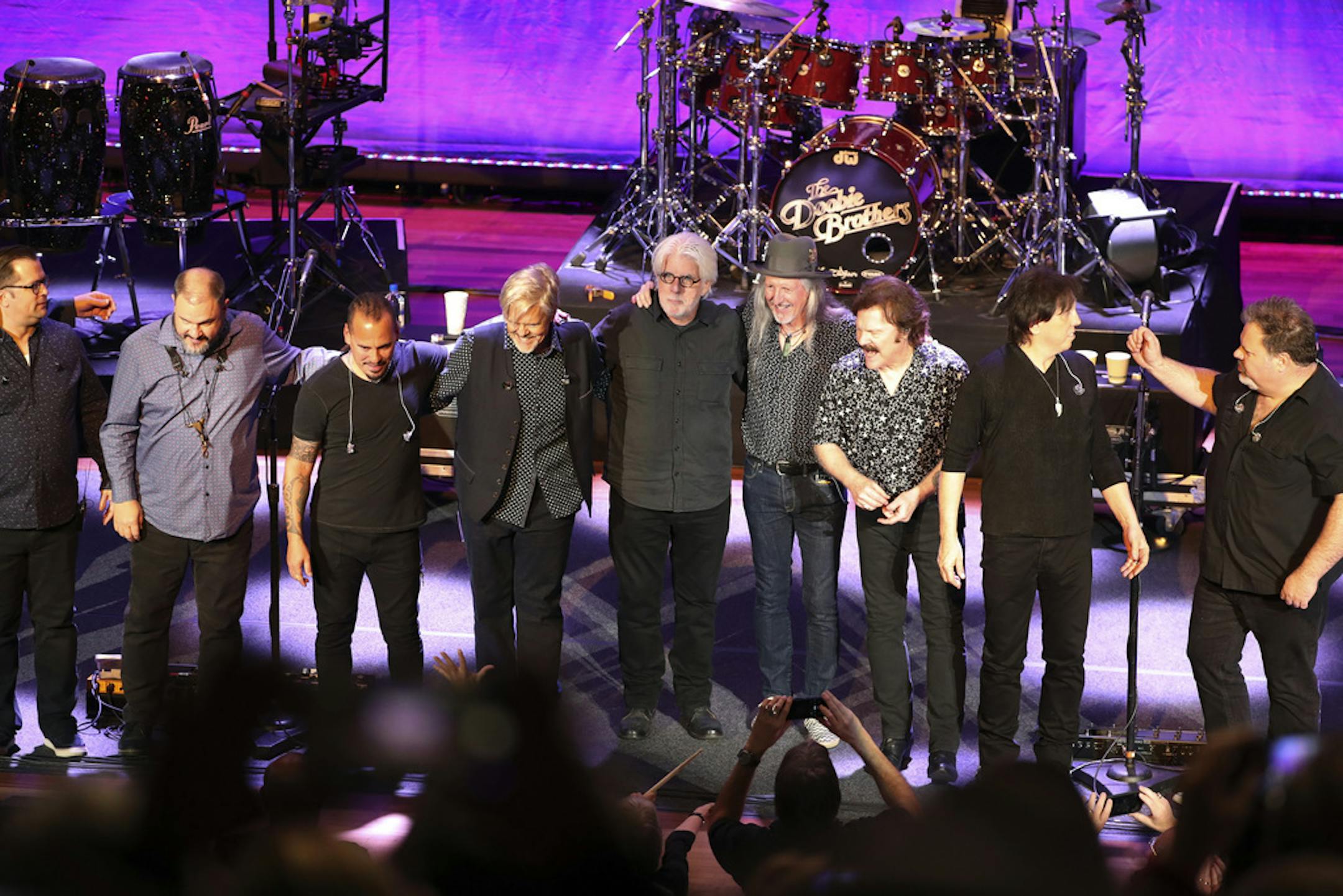 The Doobie Brothers at Ryman Auditorium, Monday, Nov. 18, 2019, in Nashville, Tenn. (Photo by Al Wagner/Invision/AP)