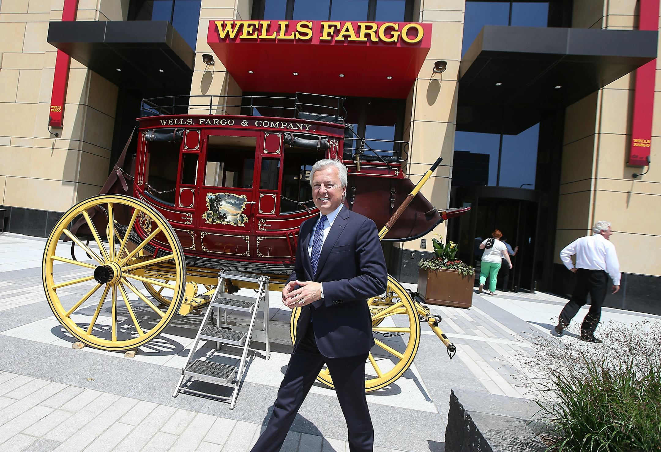 Wells Fargo Chairman and CEO John Stumpf greeted visitors as he left the grand opening of Minneapolis East Town Towers, Wednesday, July 20, 2016 in downtown Minneapolis, MN.