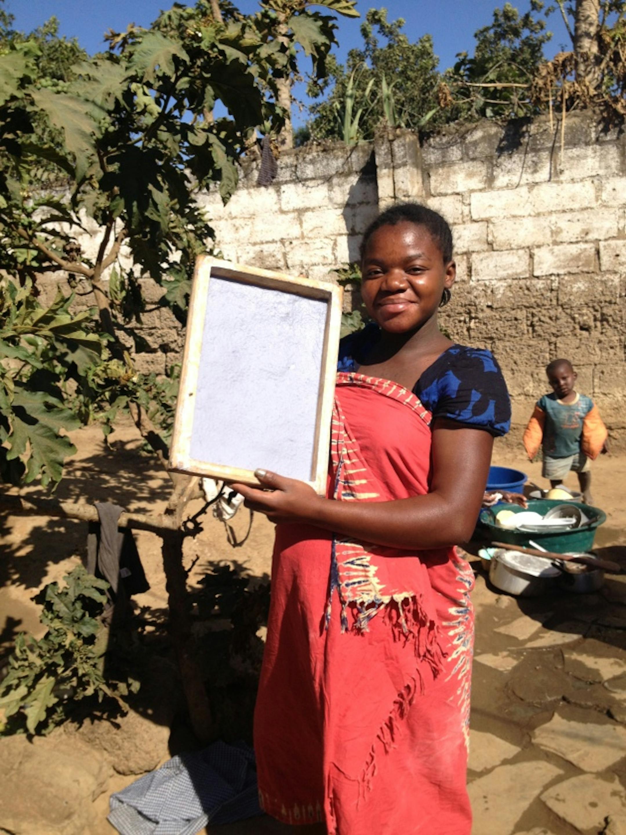 Her first piece of paper!