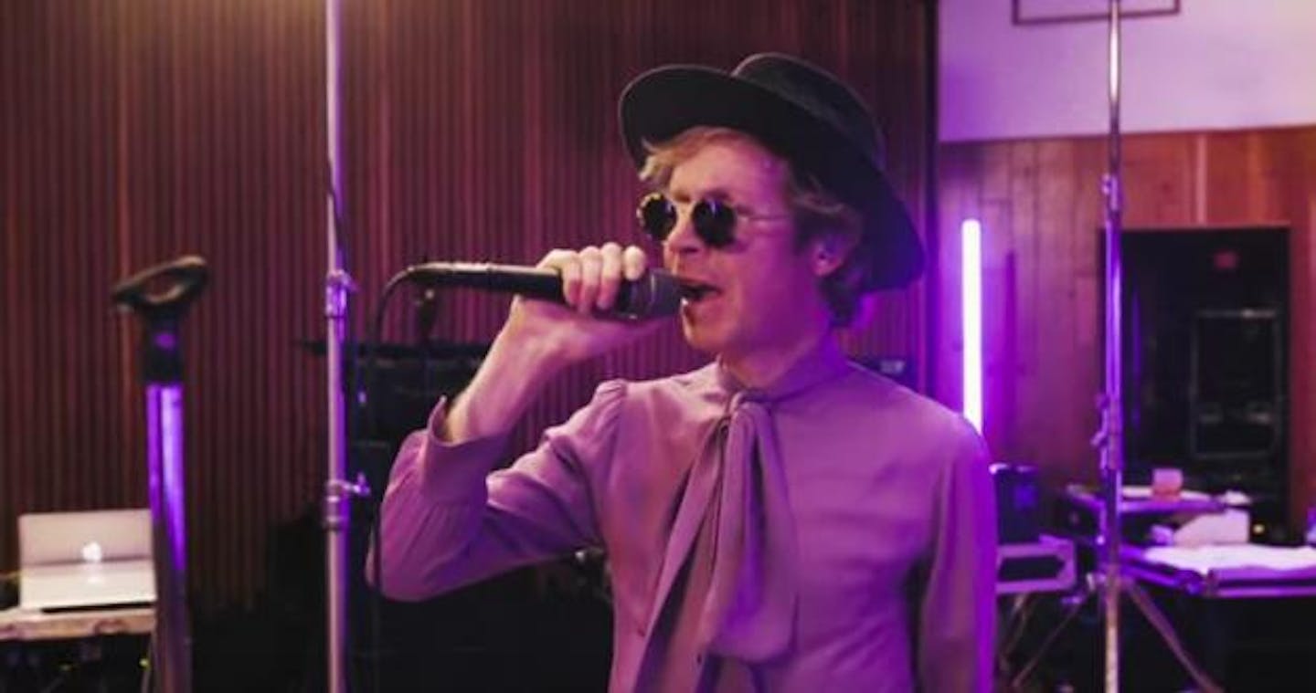 Beck was clearly on Team Blouses when he stopped into Paisley Park to record his new EP.