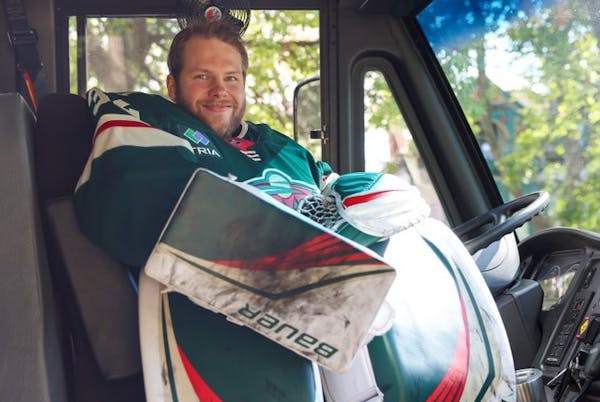 Watch: Goalie, player's mom team up to drive Wild's latest 'weird' ad