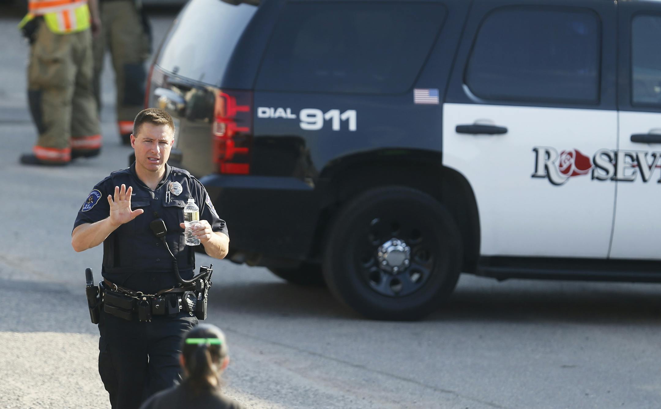 In the parking lot behind the Roseville REI, police investigated the scene of a fatal shooting.]richard tsong-taatarii/rtsong-taataarii@startribune.com