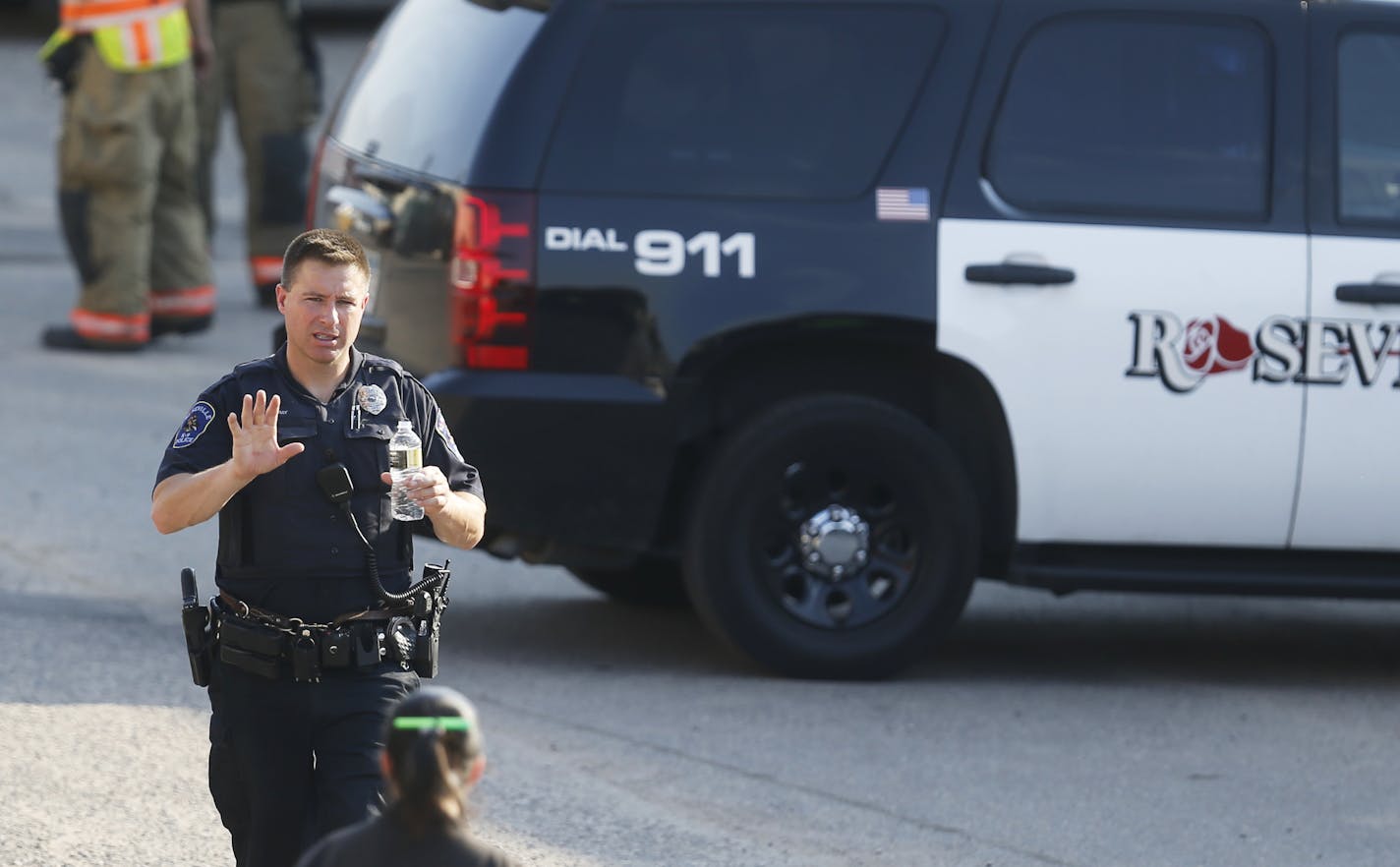 In the parking lot behind the Roseville REI, police investigated the scene of a fatal shooting.]richard tsong-taatarii/rtsong-taataarii@startribune.com