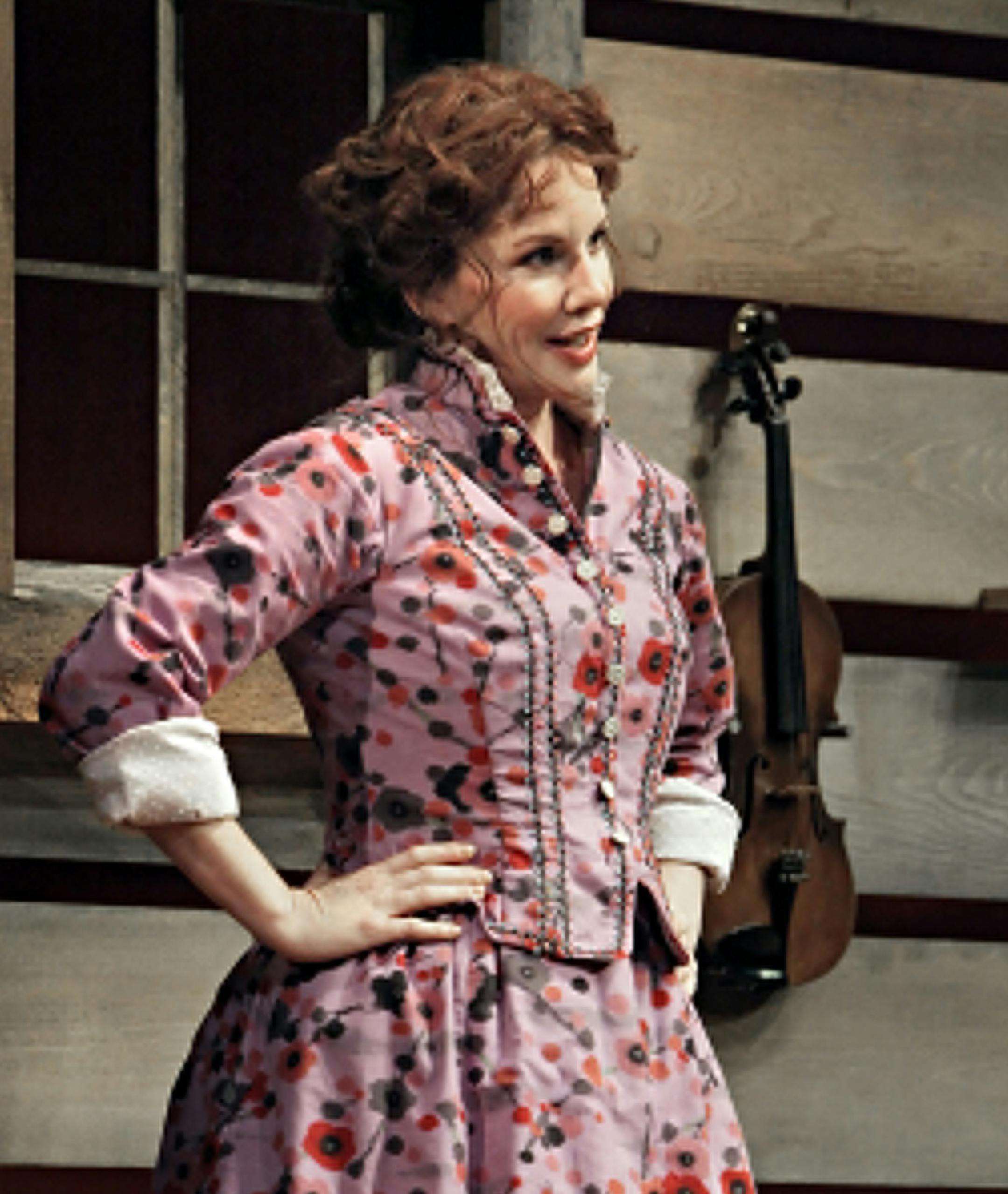 Melissa Gilbert (Caroline ‚ÄúMa‚Äù Ingalls) in the world premiere musical LITTLE HOUSE ON THE PRAIRIE at the Guthrie Theater in Minneapolis. Book by Rachel Sheinkin, music by Rachel Portman, lyrics by Donna di Novelli, based on the ‚ÄúLittle House‚Äù books by Laura Ingalls Wilder, initiated for the stage by Adrianne Lobel and Francesca Zambello. Directed by Francesca Zambello, choreography by Michele Lynch, set design by Adriann