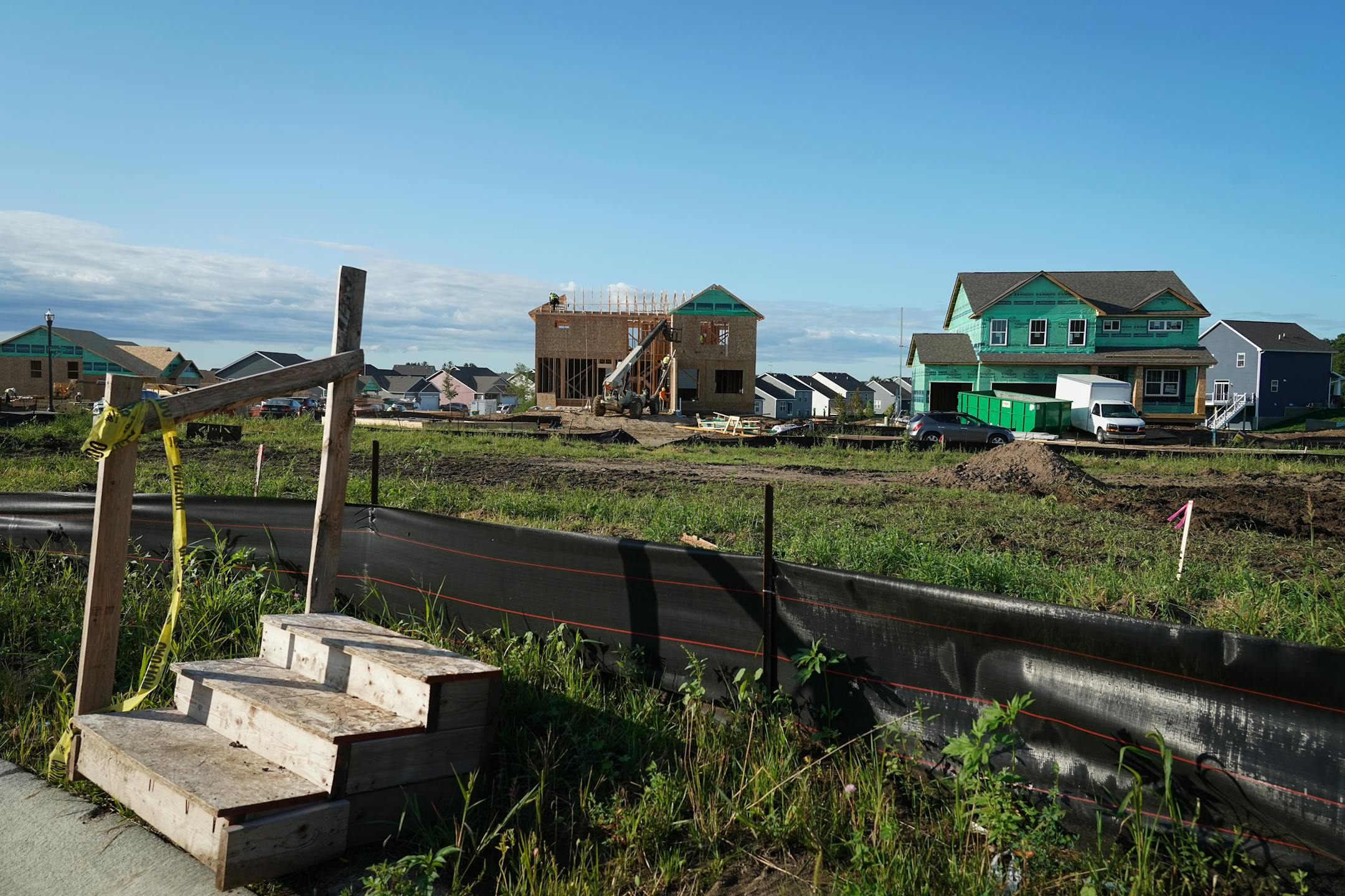 Single family home construction is booming at the Kingston Fields development in Cottage Grove.