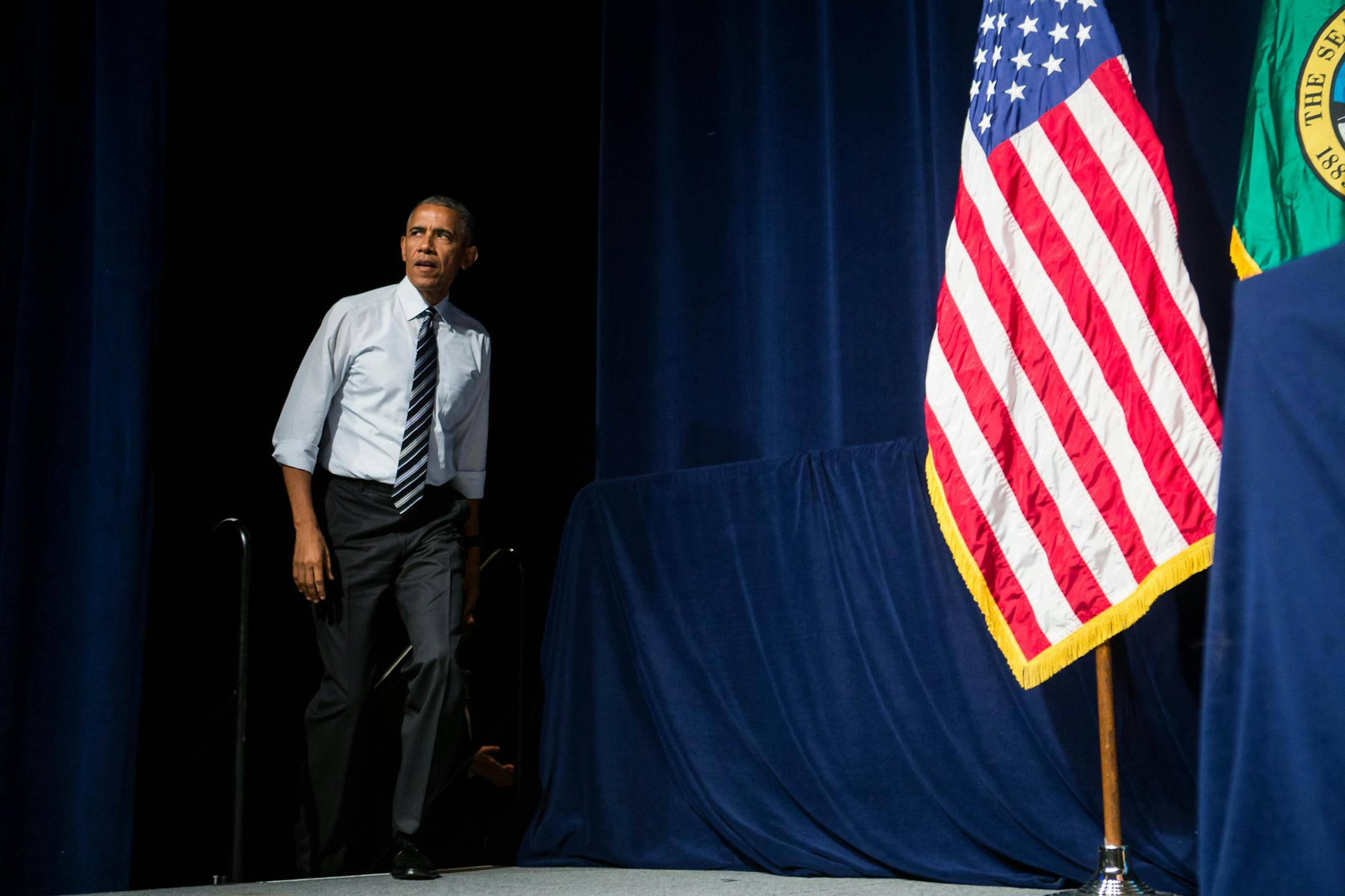 FILE -- President Barack Obama during a reception for Wash. Gov. Jay Inslee in Seattle, June 24, 2016. The Obama administration on Friday said that it believed that airstrikes it has conducted outside conventional war zones like Afghanistan have killed 64 to 116 civilian bystanders and about 2,500 members of terrorist groups. (Zach Gibson/The New York Times)