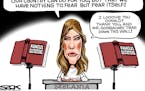Sack cartoon: Melania Trump