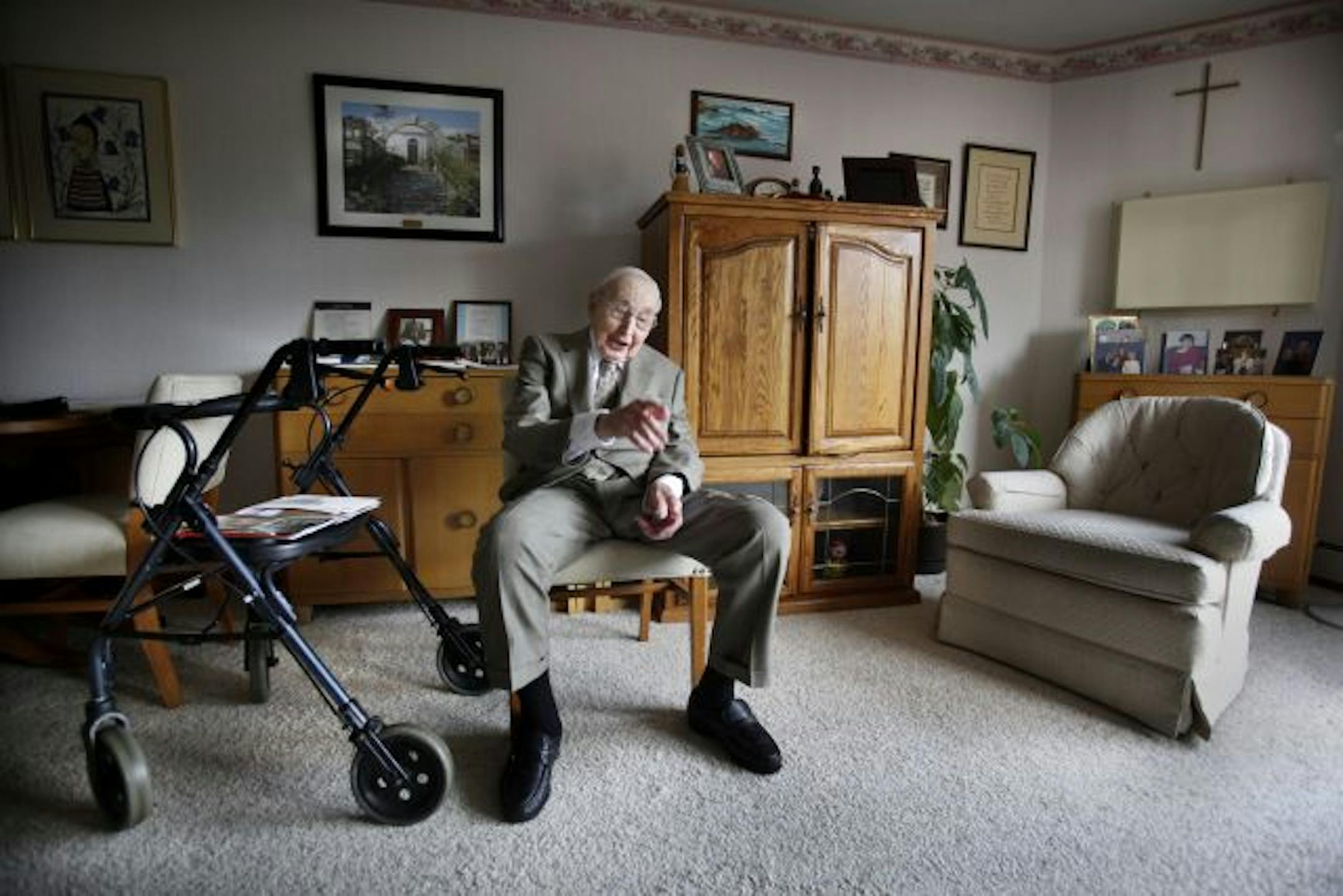 The Rev. William Berg talked about the sermon he will deliver as a celebration of his 100th birthday. "It's going through many rewrites, as any good sermon should," he says.