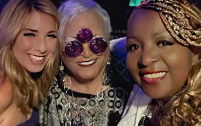 Purple Genealogy administrators, from left, Cinzia Inzinna, Norvis Long and Nadine Rivers-Johnson are preparing for their "party with a purpose" durin