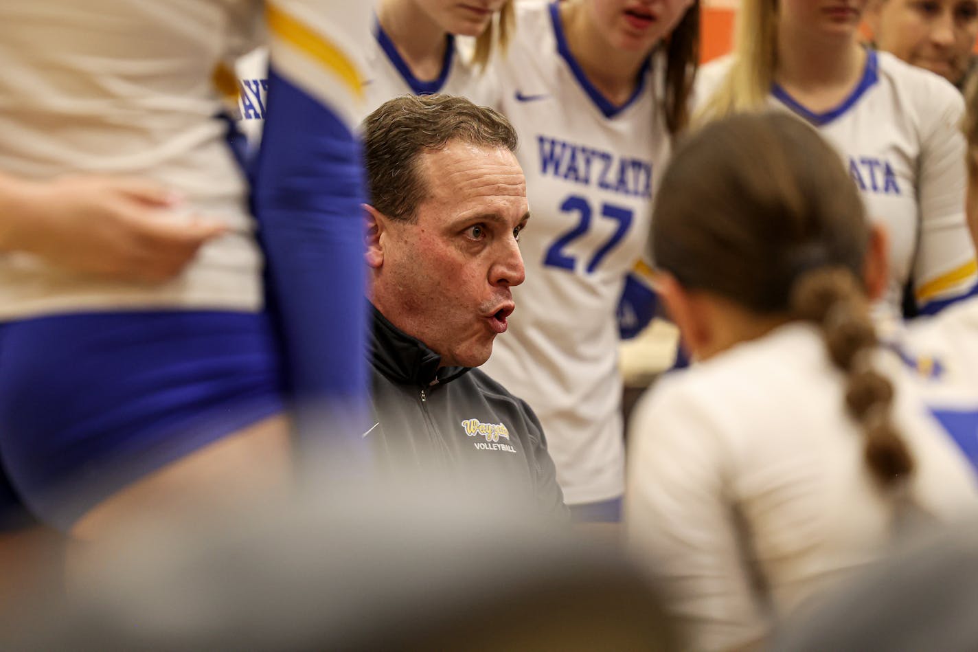 Class 4A Section 5 volleyball final at Osseo, Champlin Park vs. Wayzata, 11-02-22. Photo by Mark Hvidsten, SportsEngine