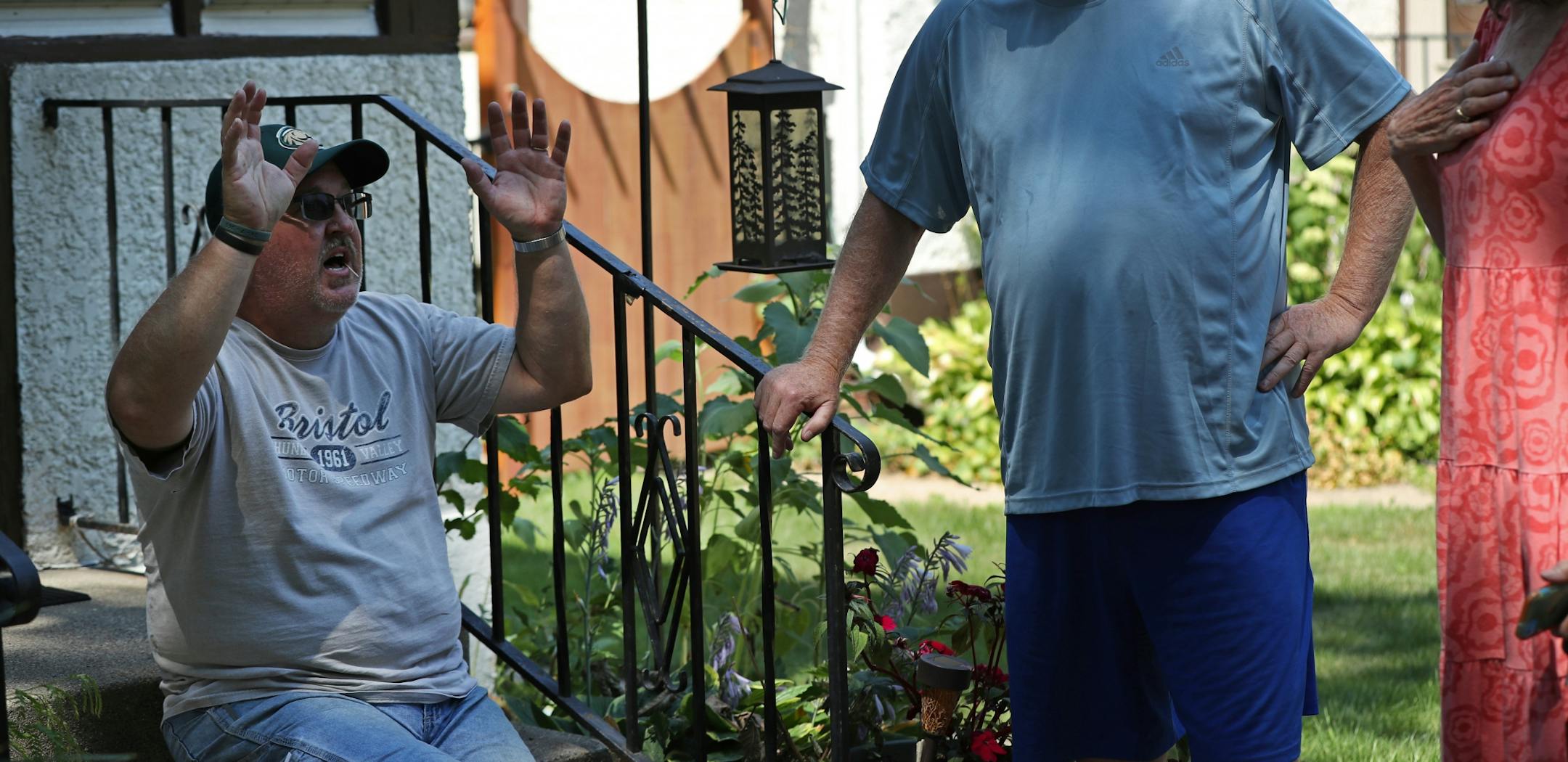 Paul Meskan, a sheriffs deputy with Ramsay County, was spending his day off pulling weeds from his wife's garden at their house across the street when the explosion took place at Minnehaha Academy. He ran to the scene and helped pull people from the rubble.