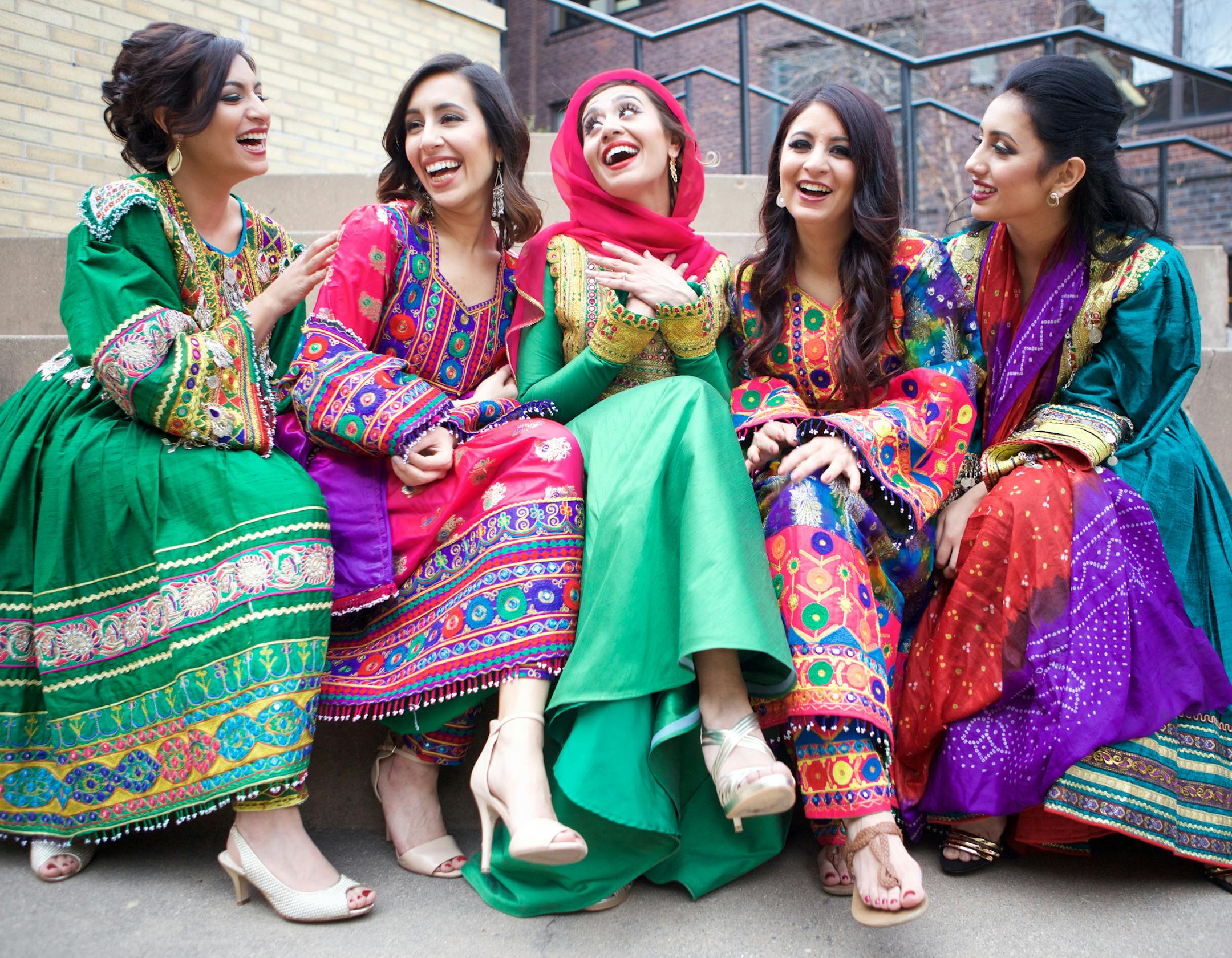 From left, sisters Heela Soussi, Wagma Gharwal, Zahra Ramahi, Myena Gharwal and Madeena Gharwal.