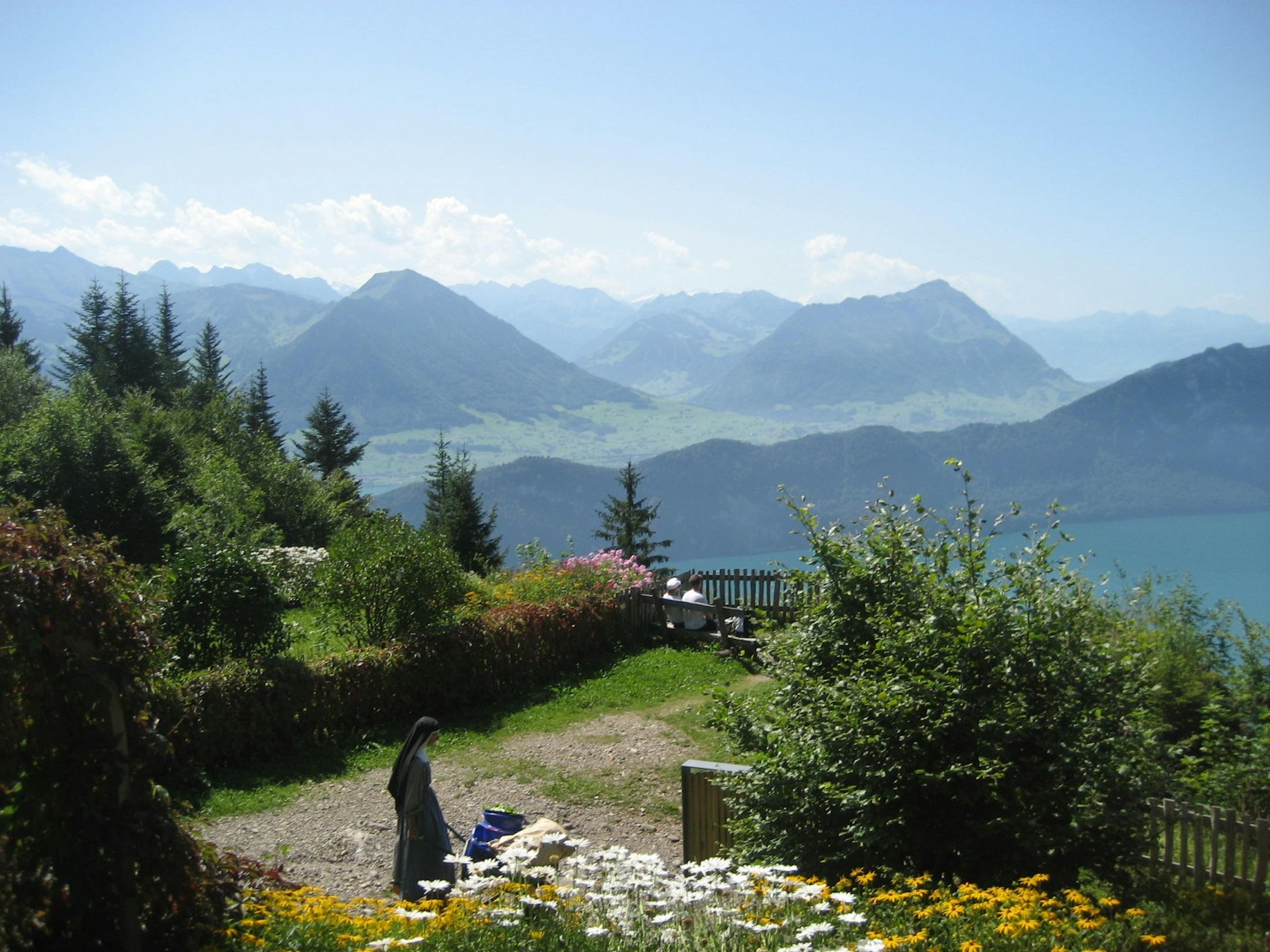 Photo by Christy DeSmith. A nun at Felsentor, a spiritual retreat center on Switzerland's Mount Rigi.