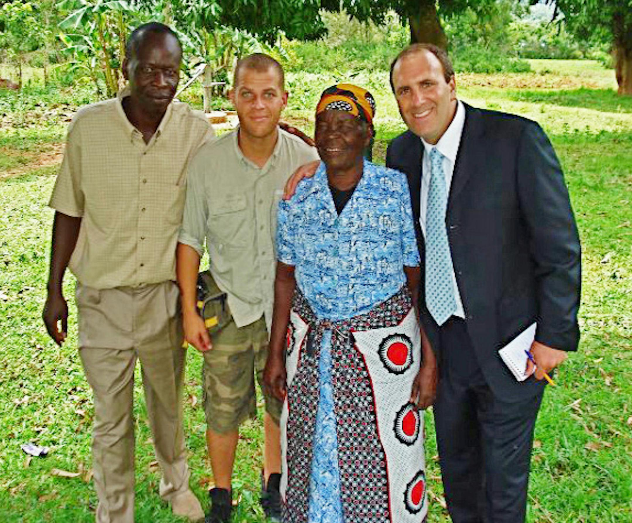 From the left: Said Obama (Barack's uncle), Adile Zaied Cook, Sarah Onyango Obama (Barack's grandma), ex-KSTPer Todd Baer.
