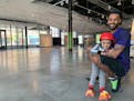 James Adams, founder of Twin Cities Skaters, is converting the former Uptown CB2 into a boutique roller rink with a little help from his son, Jasper, 