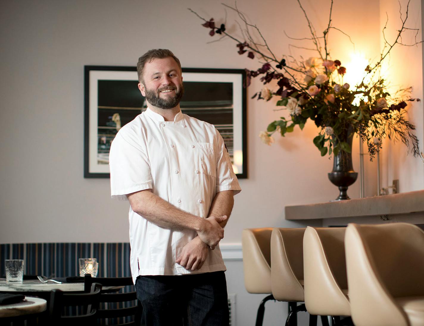 Bardo chef/owner Remy Pettus in the bar of his restaurant. "This is literally a dream come true," he said. "It's so enjoyable and rewarding when things come together."