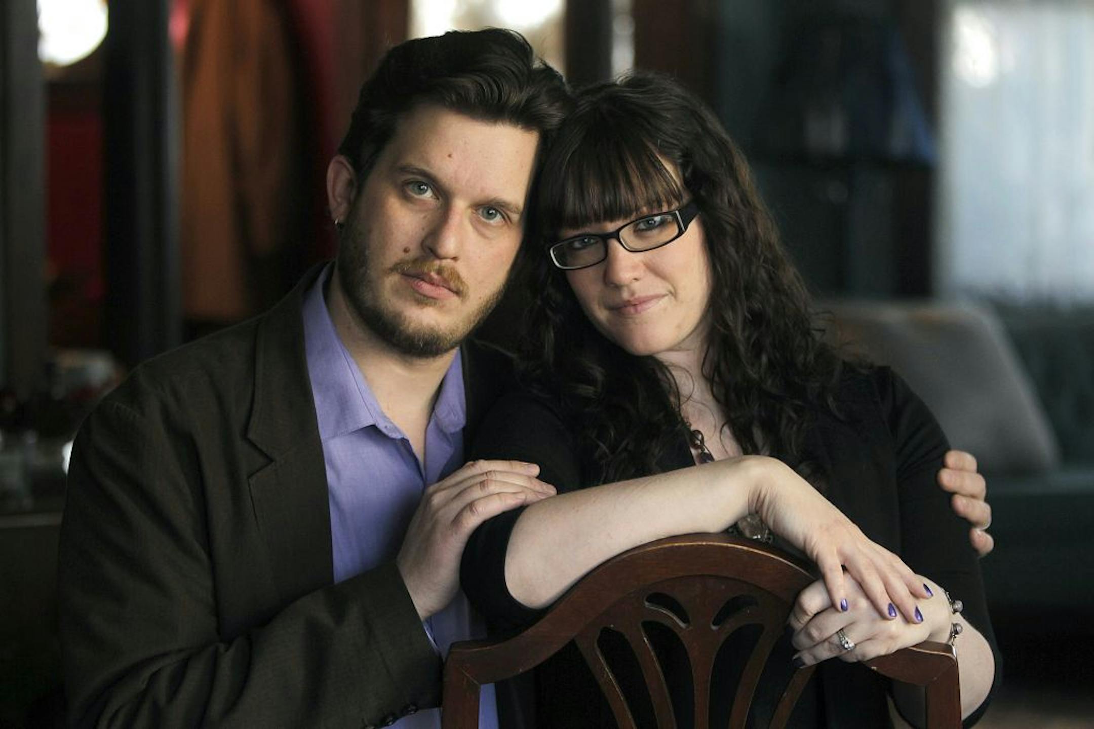 Travis and Amy Lembcke talked about choosing adoption over IVF from their St. Paul home, Friday, January 25, 2013. A surprising decline in multiple births in Minnesota can partly be explained by Amy Lembcke and her reticence to pursue IVF after she learned she had an infertility problem. Lembcke wants children, but saw too many costs and health risks to the fertility procedure, so she is pursuing adoption instead. (ELIZABETH FLORES/STAR TRIBUNE) ELIZABETH FLORES � eflores@startribune.com