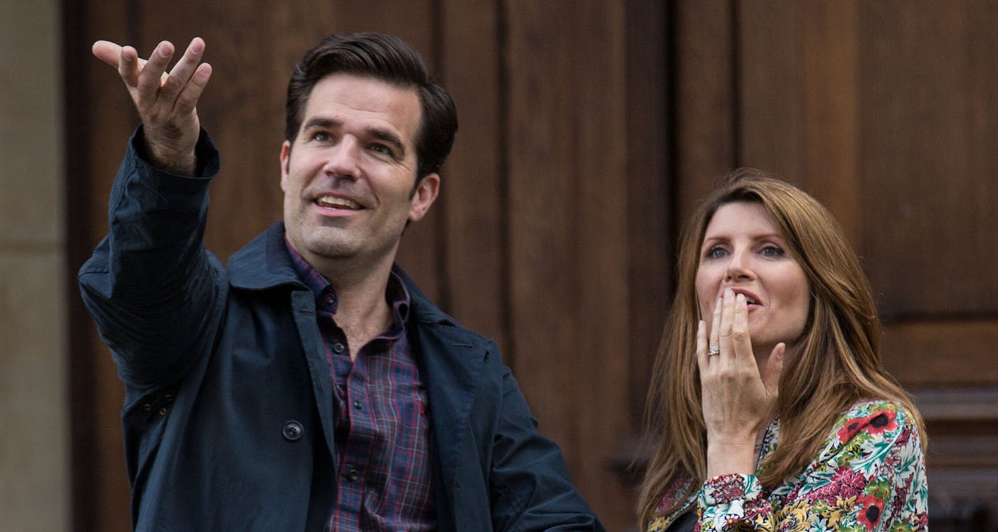 Rob Delaney and Sharon Horgan in "Catastrophe" on Amazon.