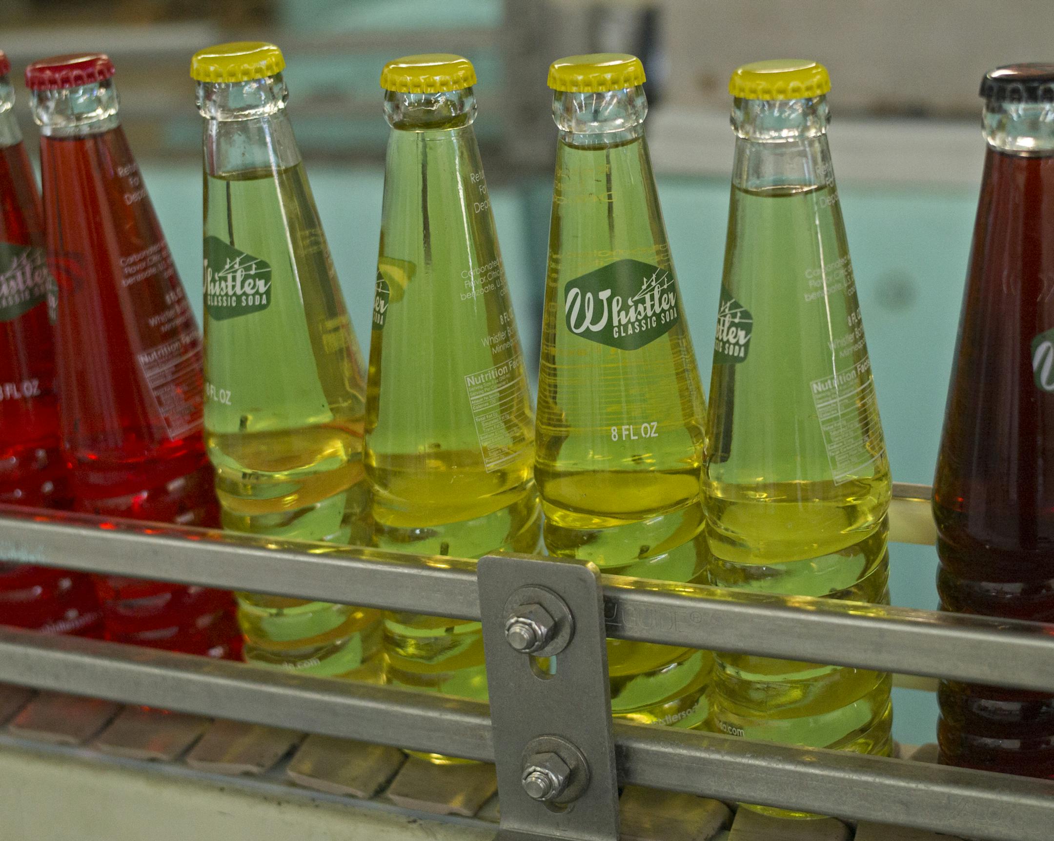 In a warehouse in Forest Lake, Jesse Hopkins, of Blaine, launched Whistler Classic Soda, a start-up beverage company that is producing a line of vintage inspired gourmet sodas bottled in returnable glass bottles. Apparently, he is the only glass-bottler of soda in Minnesota. .]Richard Tsong-Taatarii/rtsong-taatarii@startribune.com