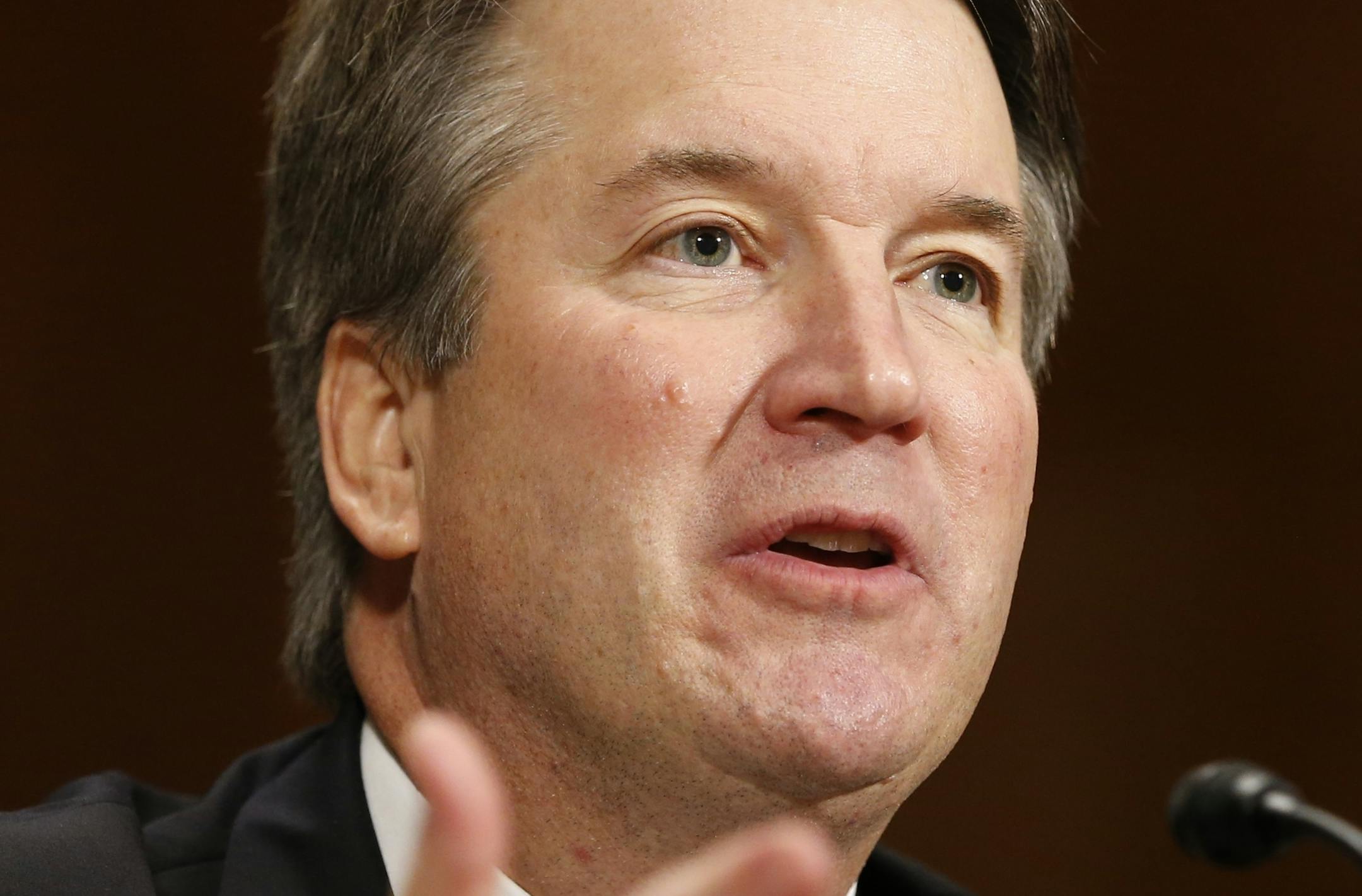 Supreme Court nominee Judge Brett Kavanaugh speaks at the Senate Judiciary Committee, Thursday, Sept. 27, 2018 on Capitol Hill in Washington. (Michael Reynolds/Pool Image via AP)