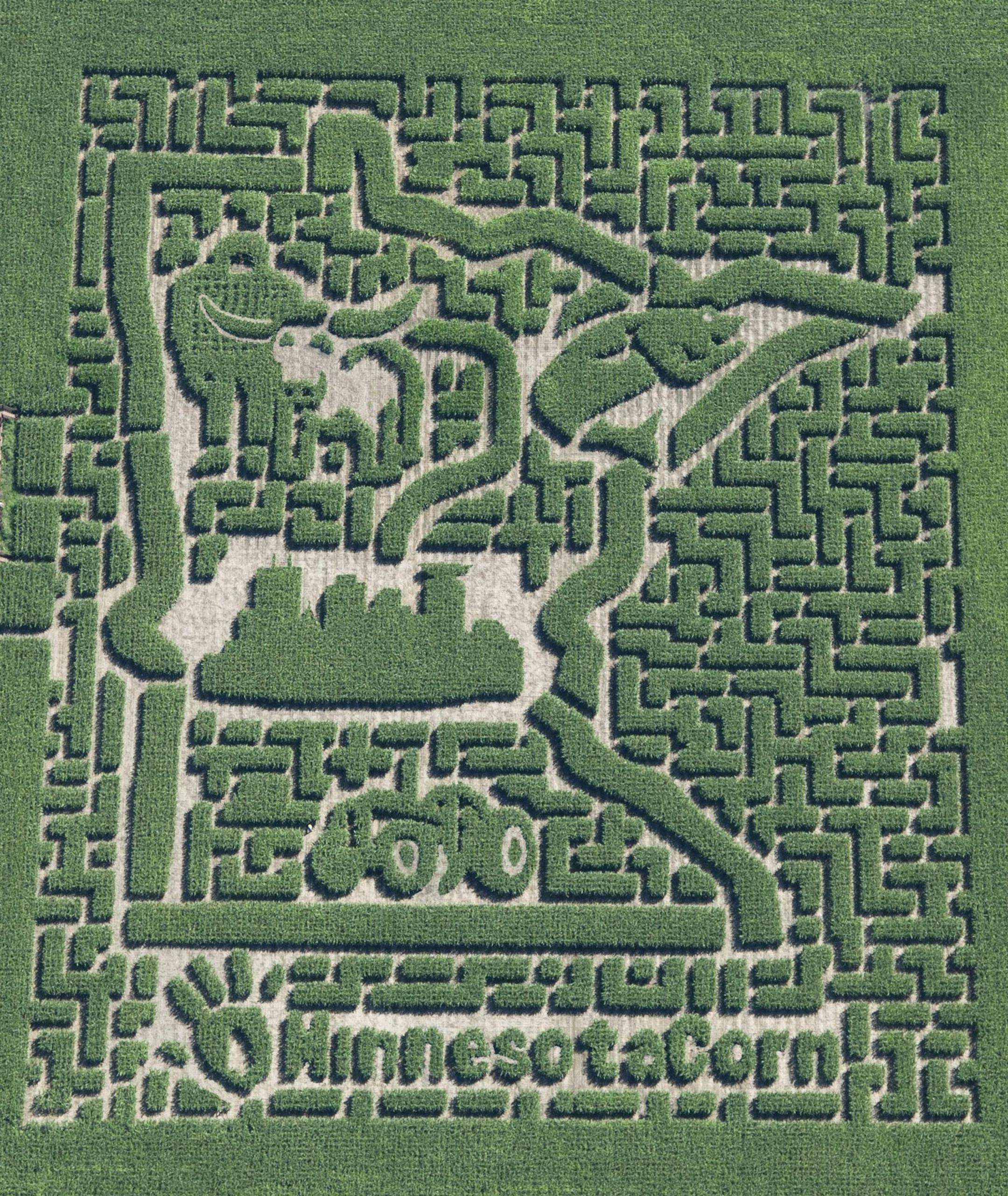 Erdahl Aerial Photos Sever's Corn Maze 2013.