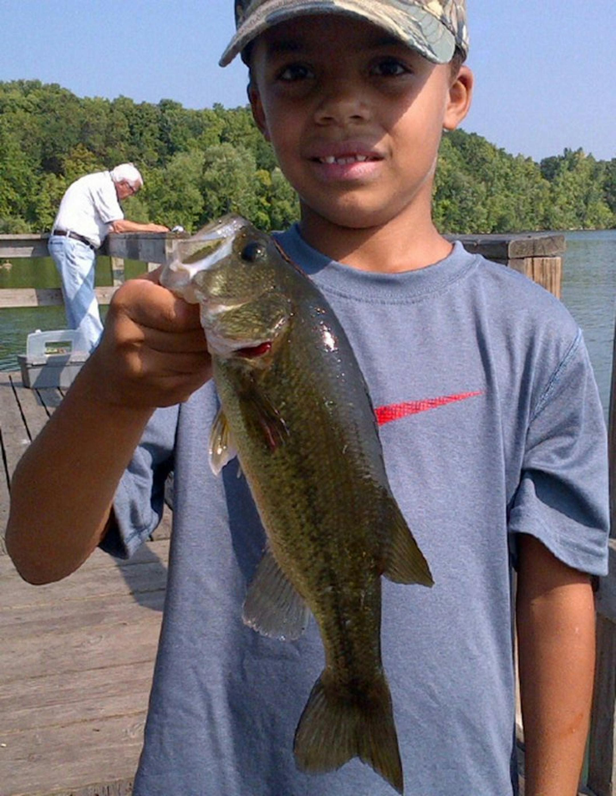 Ethan Hoeppner, 8, of Minneapolis, is an aspiring fishing guide who made his first first fishing trip to Canada last month. "Now he asks to go fishing nearly every day,'' said his dad, Cory. Lake Harriet is a favorite spot, and Ethan caught this beauty there jigging with a crappie minnow.