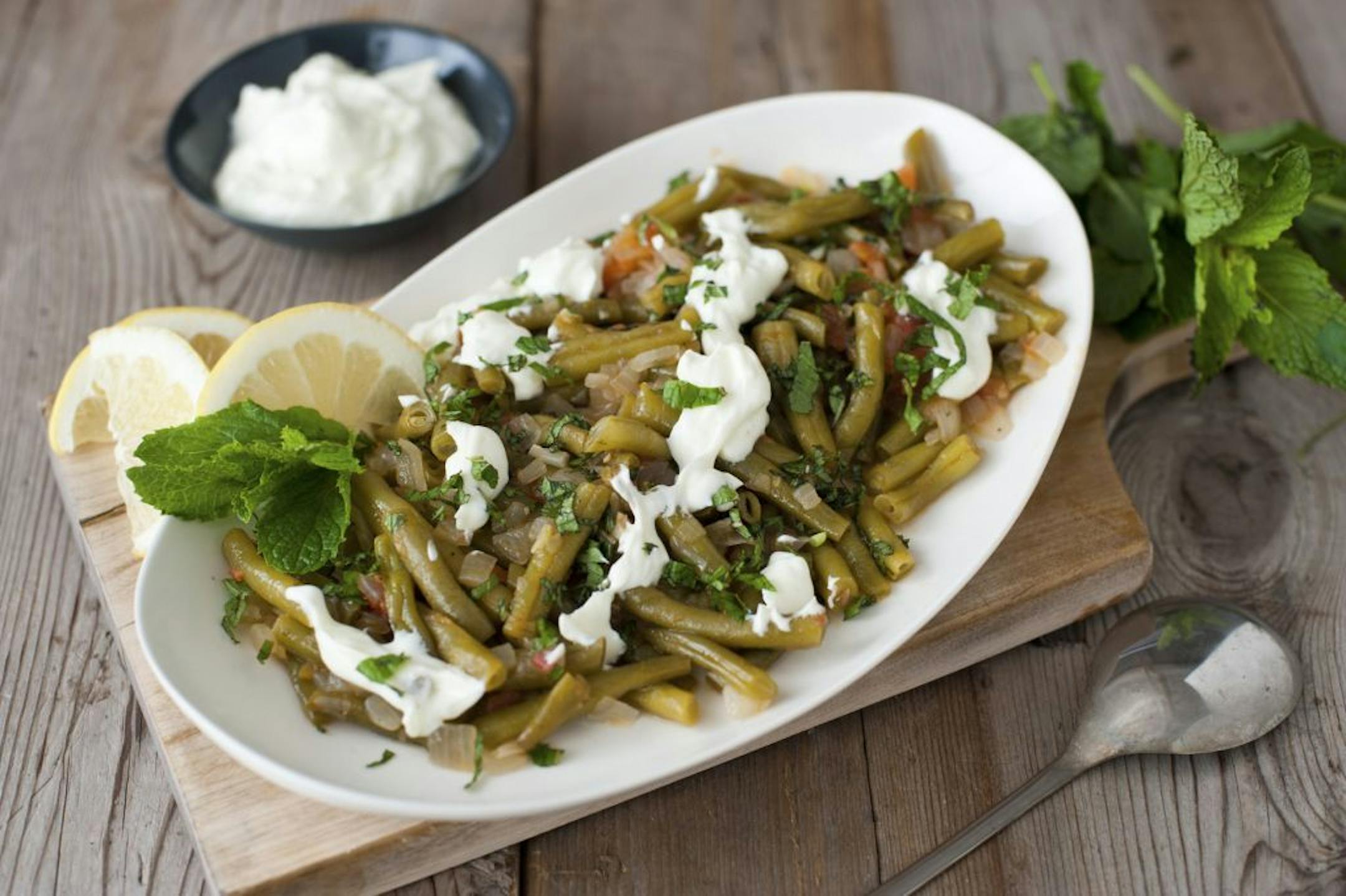 Slow-cooked Beans With Tomatoes.