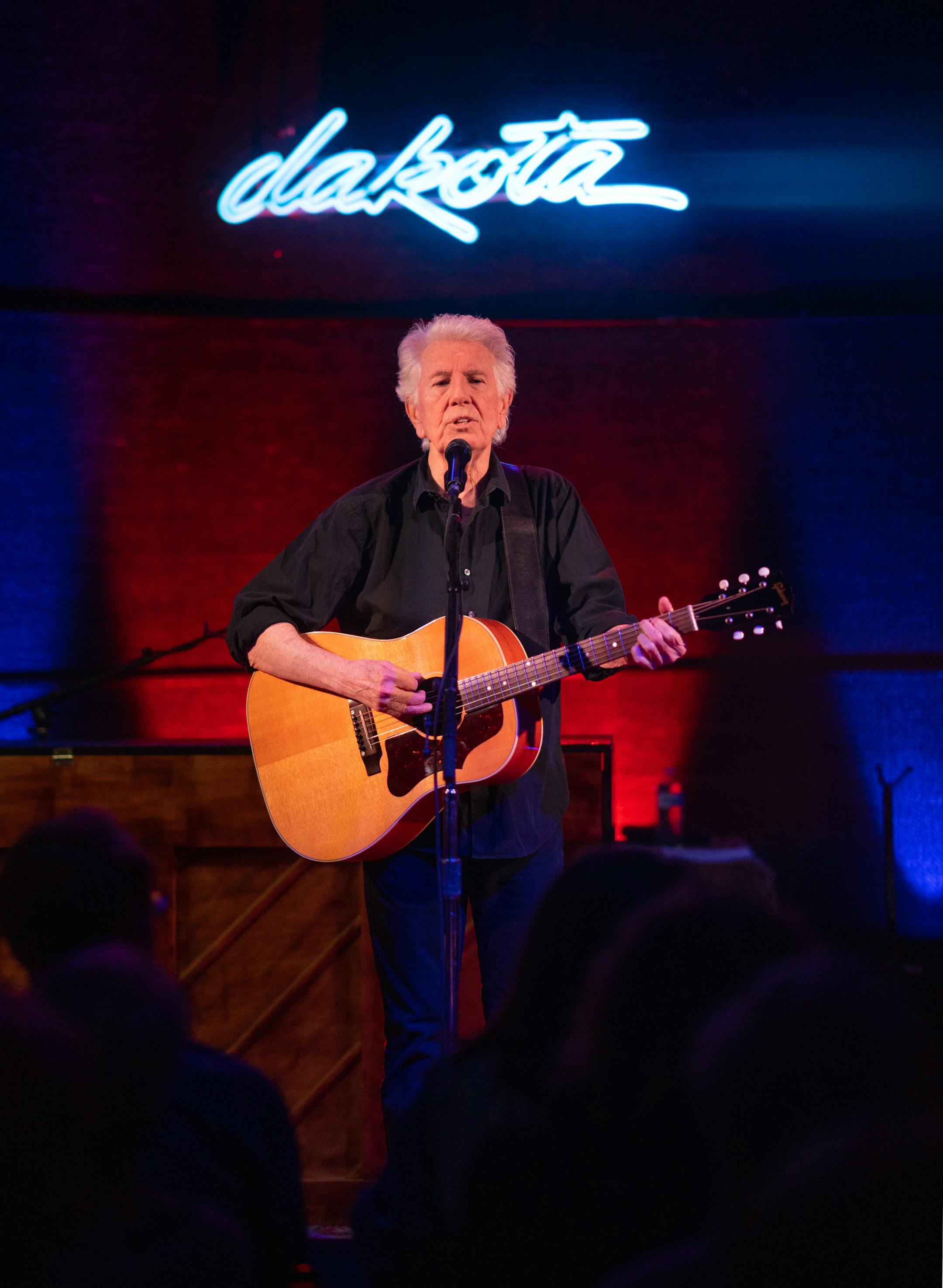 Graham Nash performing early in his set at the Dakota Tuesday night.