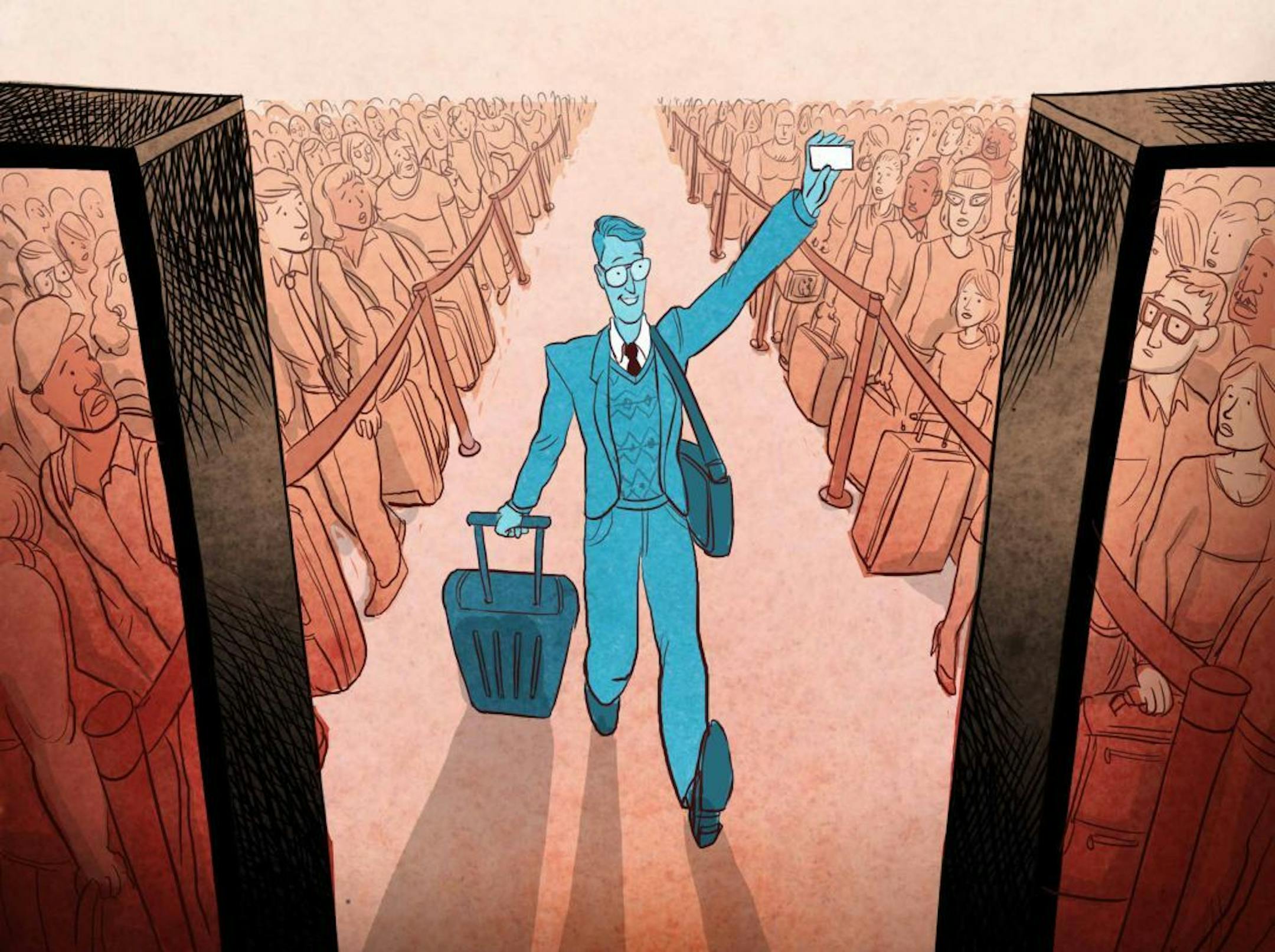 Illustration: Airport security.