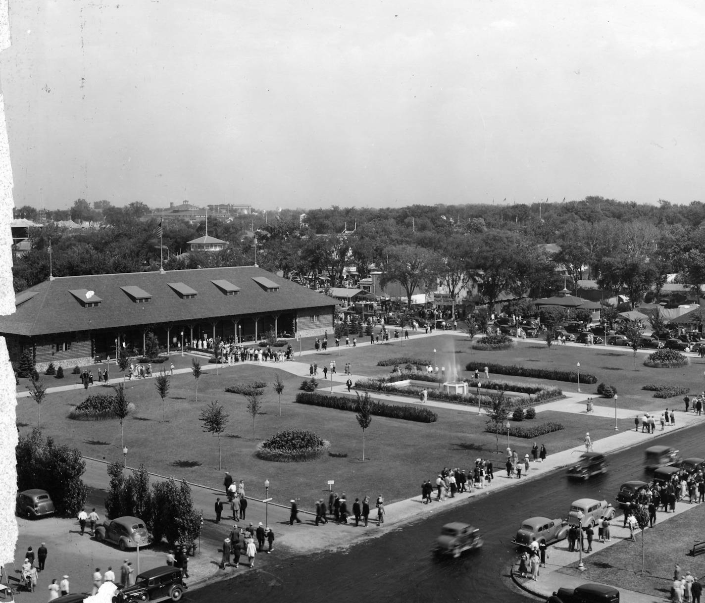 An aerial view of the DNR building in the 1940s. Photo provided by the Minnesota DNR