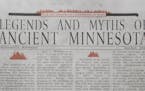 Title page of "Legends and Myths of Ancient Minnesota," a so-called "exhibition-in-print" by artist Brooks Turner.
