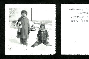 Janet Lee Dahl and Mark Kozlak in a photo taken in 1955 by Janet's mother, Gertrude.